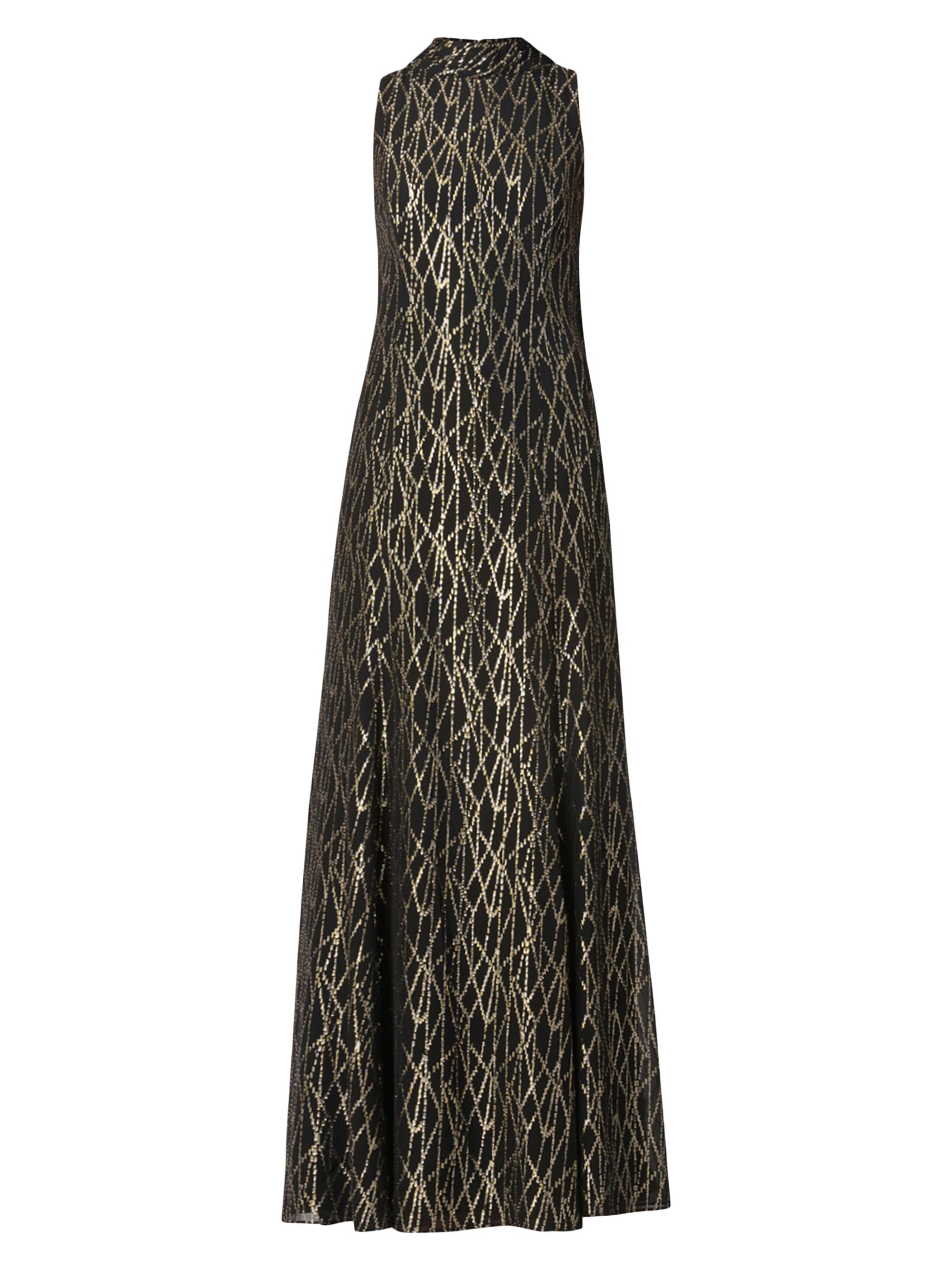 Shoshanna Women's Flora Metallic Maxi Dress - Jet Gold