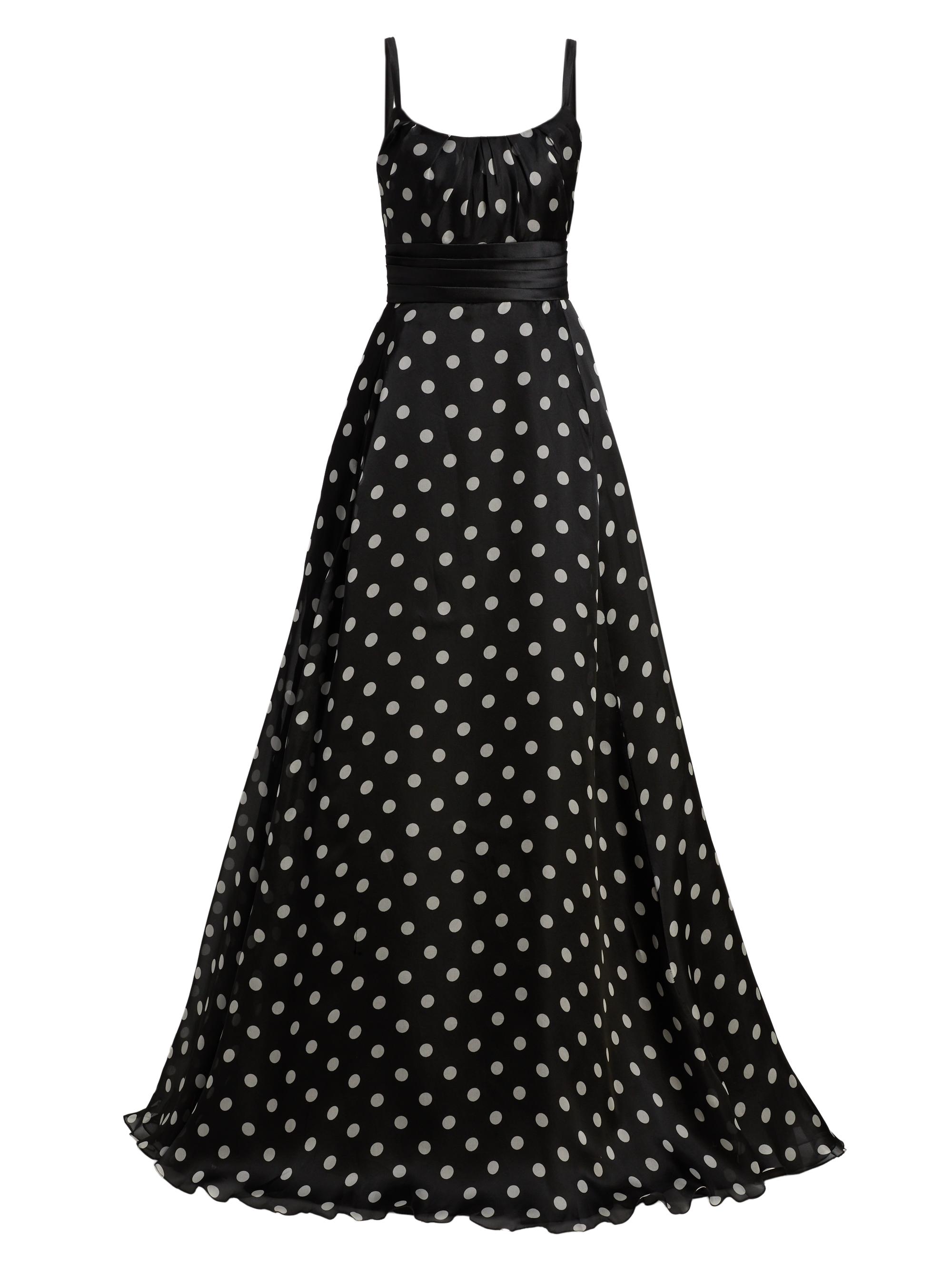 Pamella Roland Women's Polka Dot Organza Ballgown - Black White