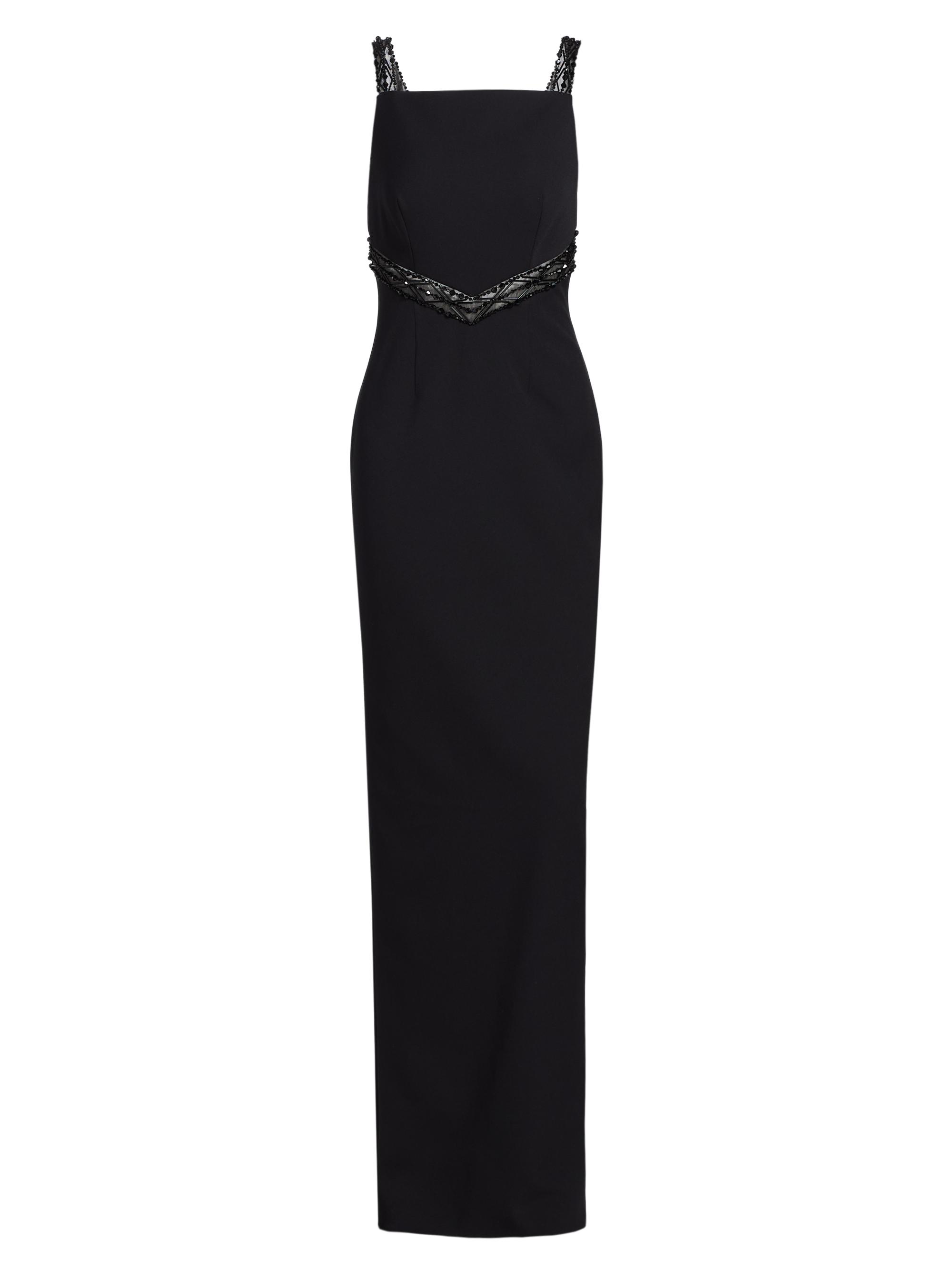 Pamella Roland Women's Crêpe Embellished Column Gown - Black Black