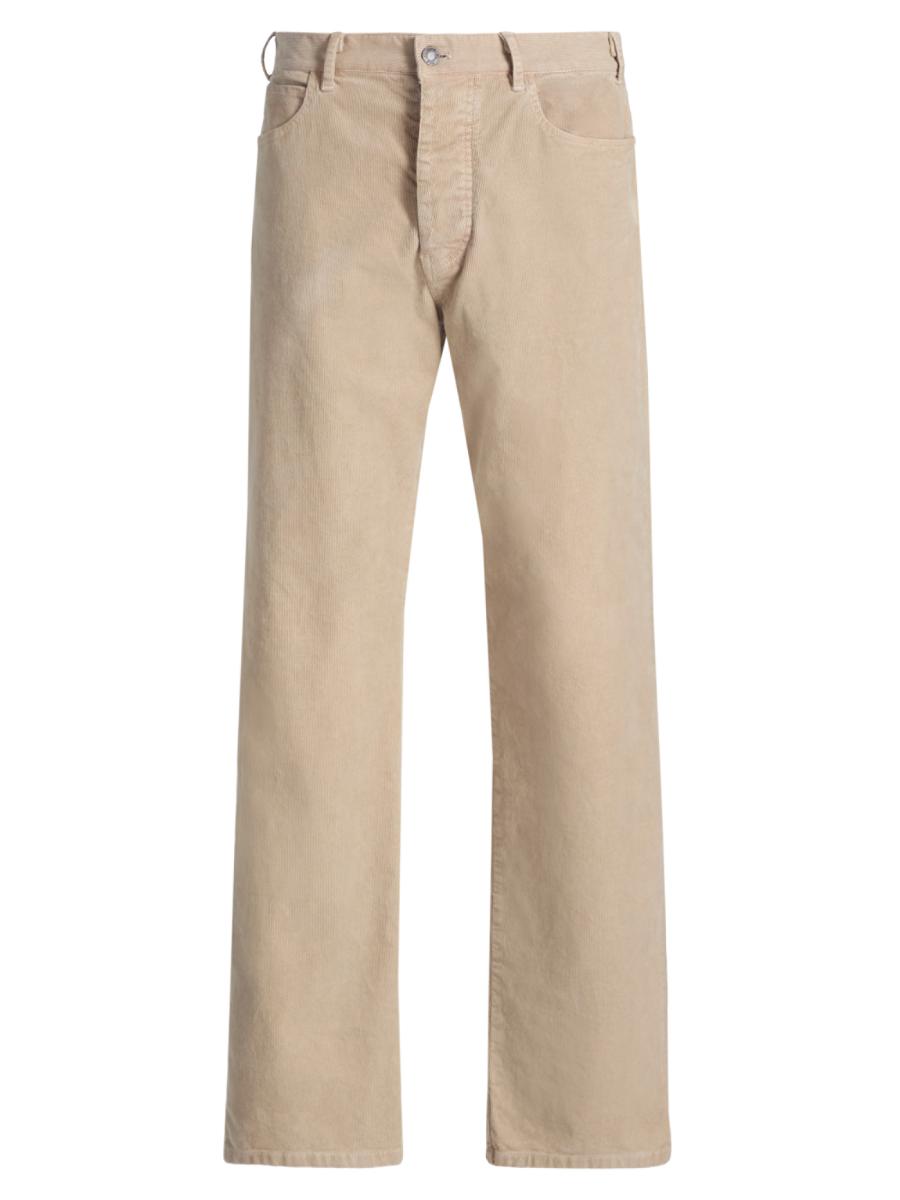 Nili Lotan Men's Billie Corduroy High-rise Pants In Neutral