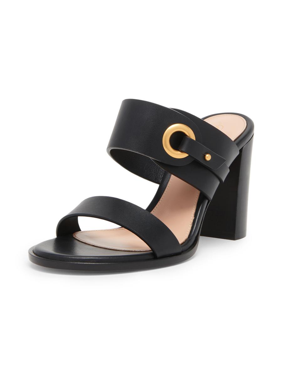 Gianvito Rossi Leather 85MM Block-Heel Sandals | Saks Fifth Avenue