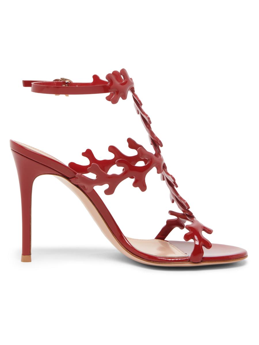 Gianvito Rossi Nuit 95MM Patent Leather Sandals | Saks Fifth Avenue