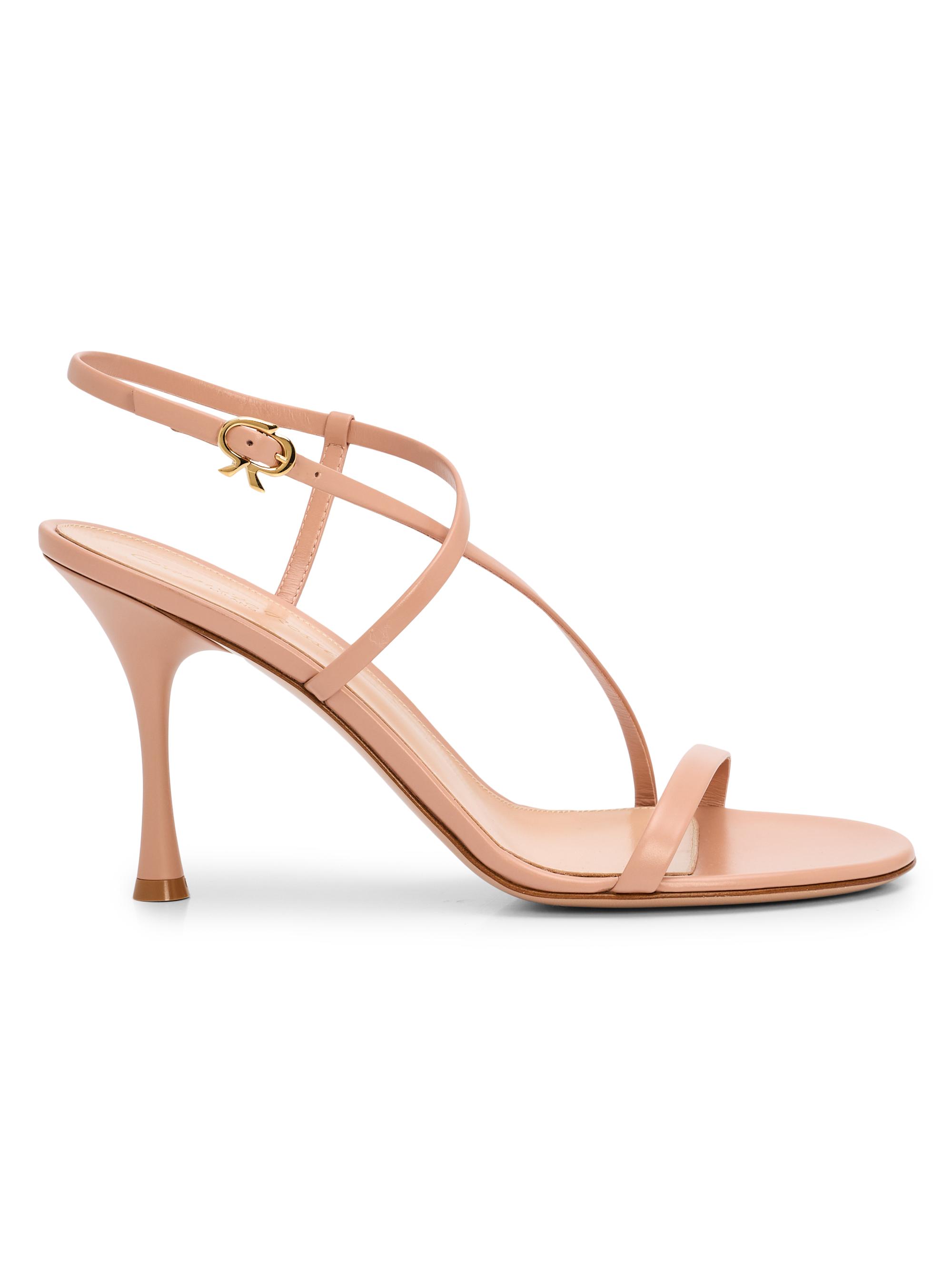 Gianvito Rossi Women's Glove 85MM Leather Slingback Sandals - Peach