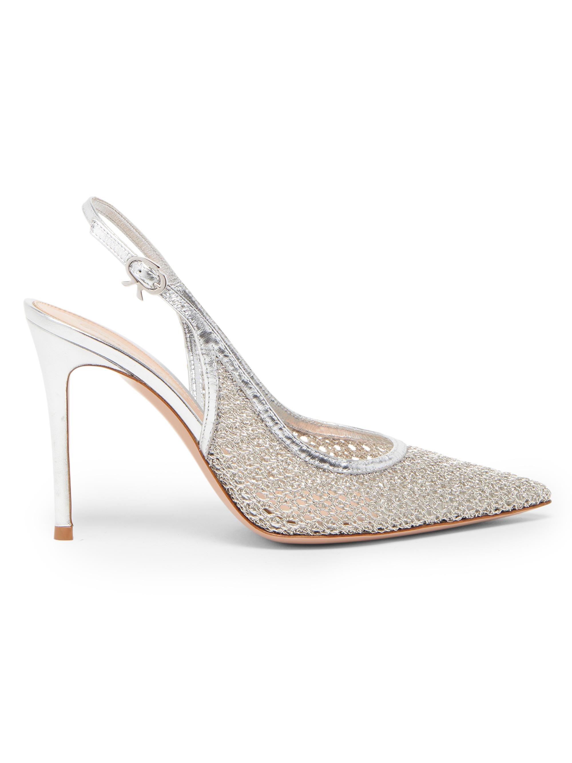 Gianvito Rossi Itaca 95MM Silk & Leather Stiletto Pumps | Saks