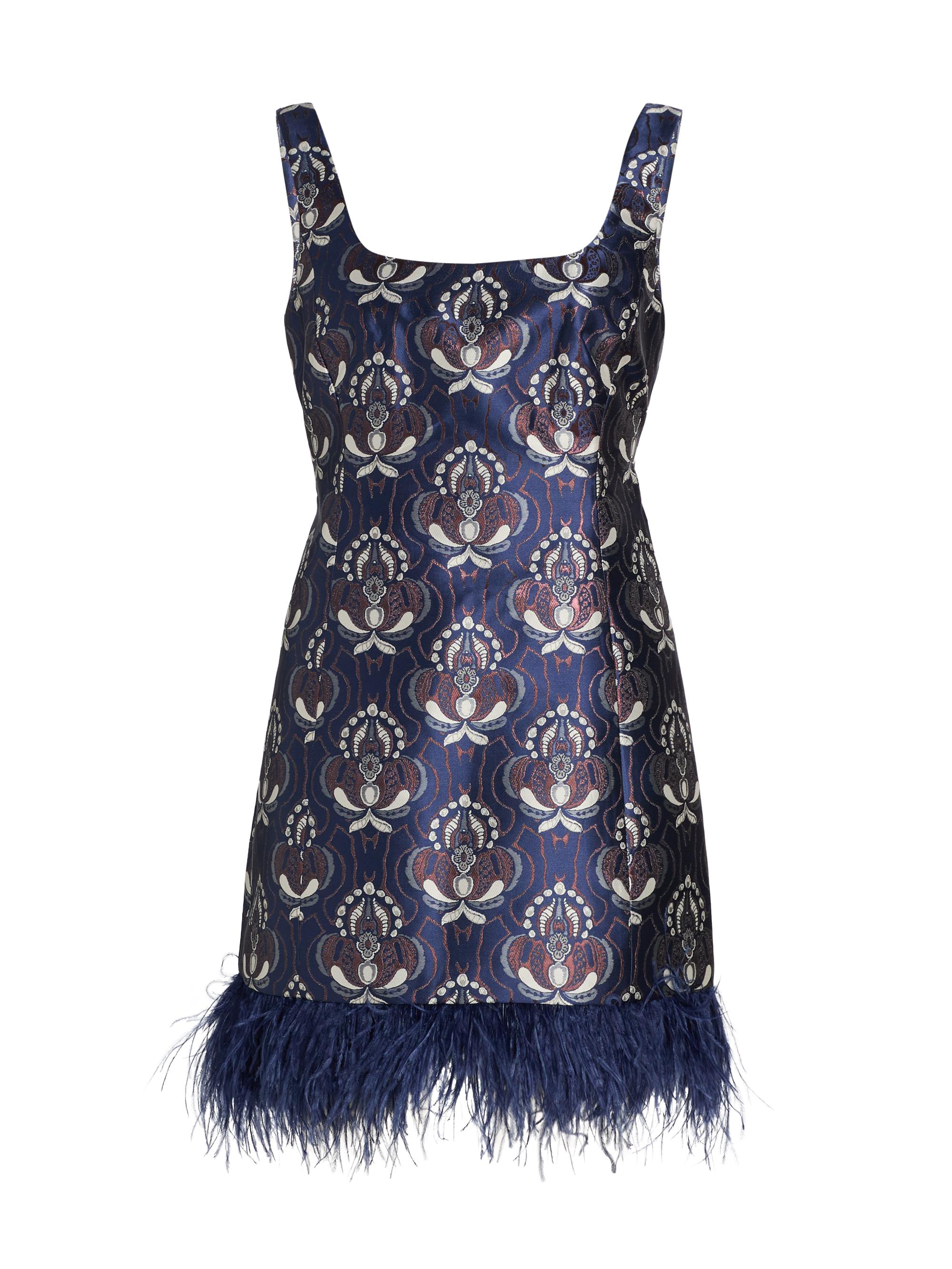 Cara Cara Women's Carlie Jacquard Sleeveless Minidress - Vintage Deco Navy