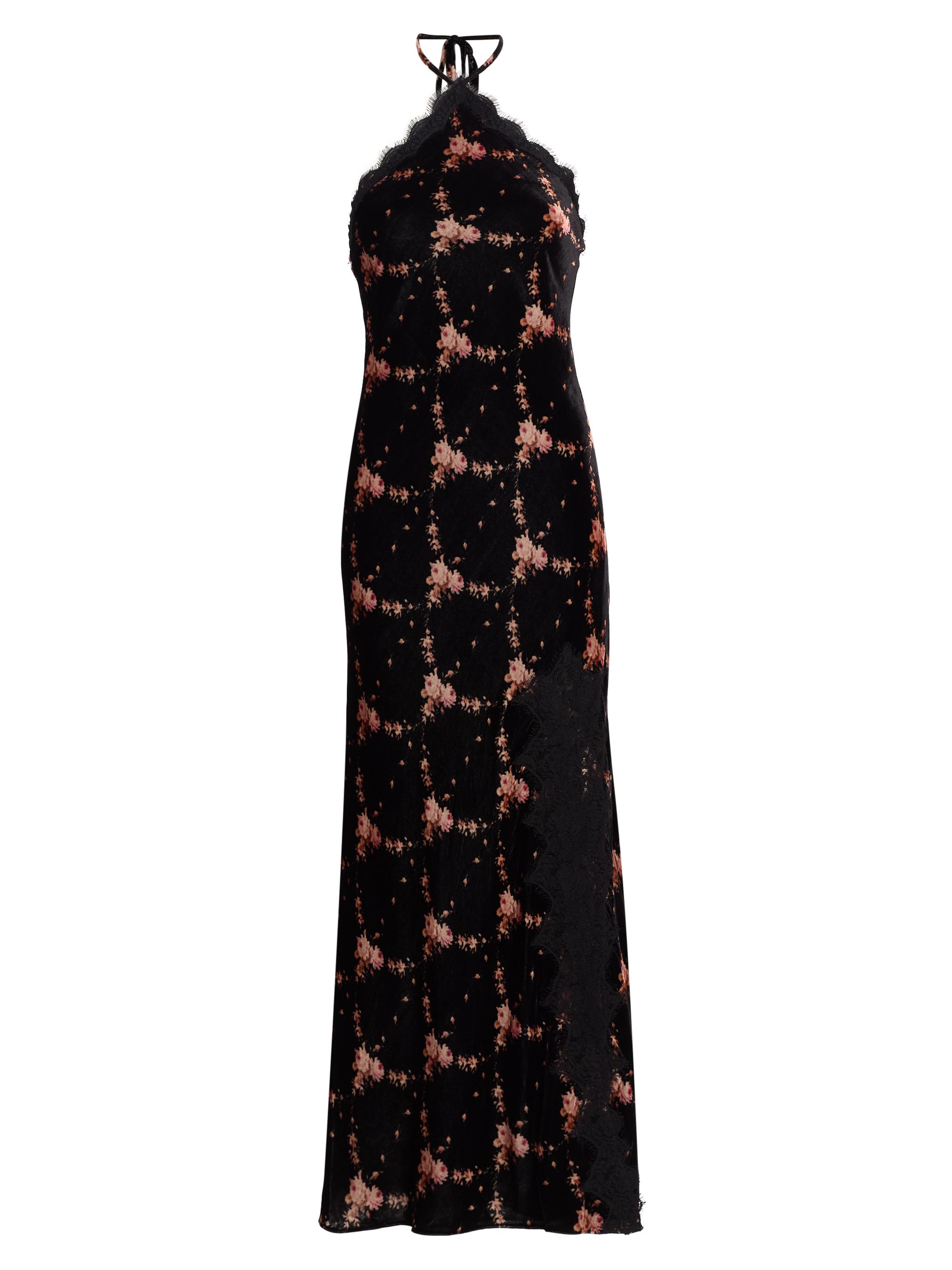 chinese dress ladies Miss Circle Women's Cara Red Plunging Halter Backless Maxi Dress main image 0