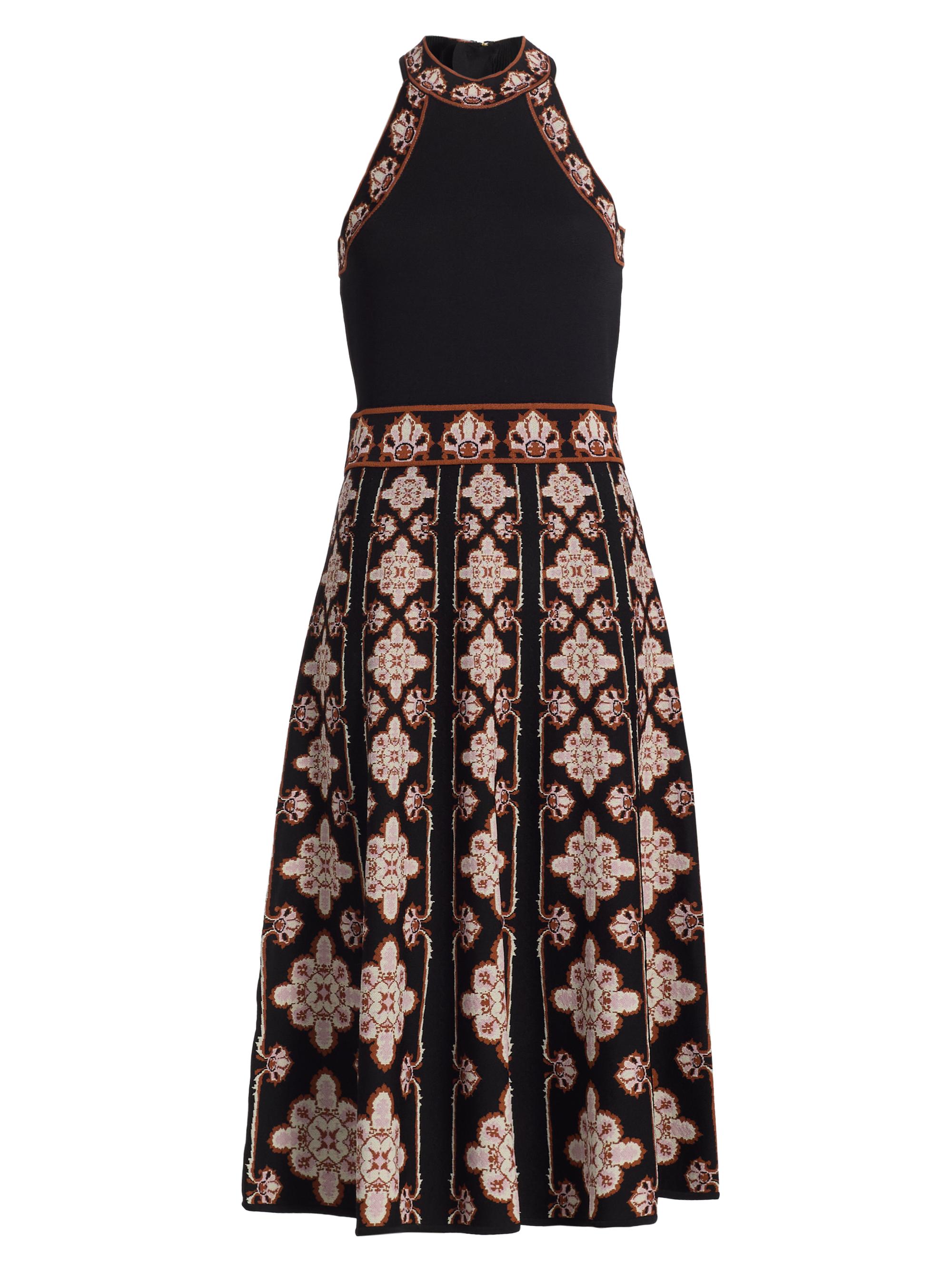 Cara Cara Women's Sandrinna Jacquard Midi-Dress - Vintage Scarf Black