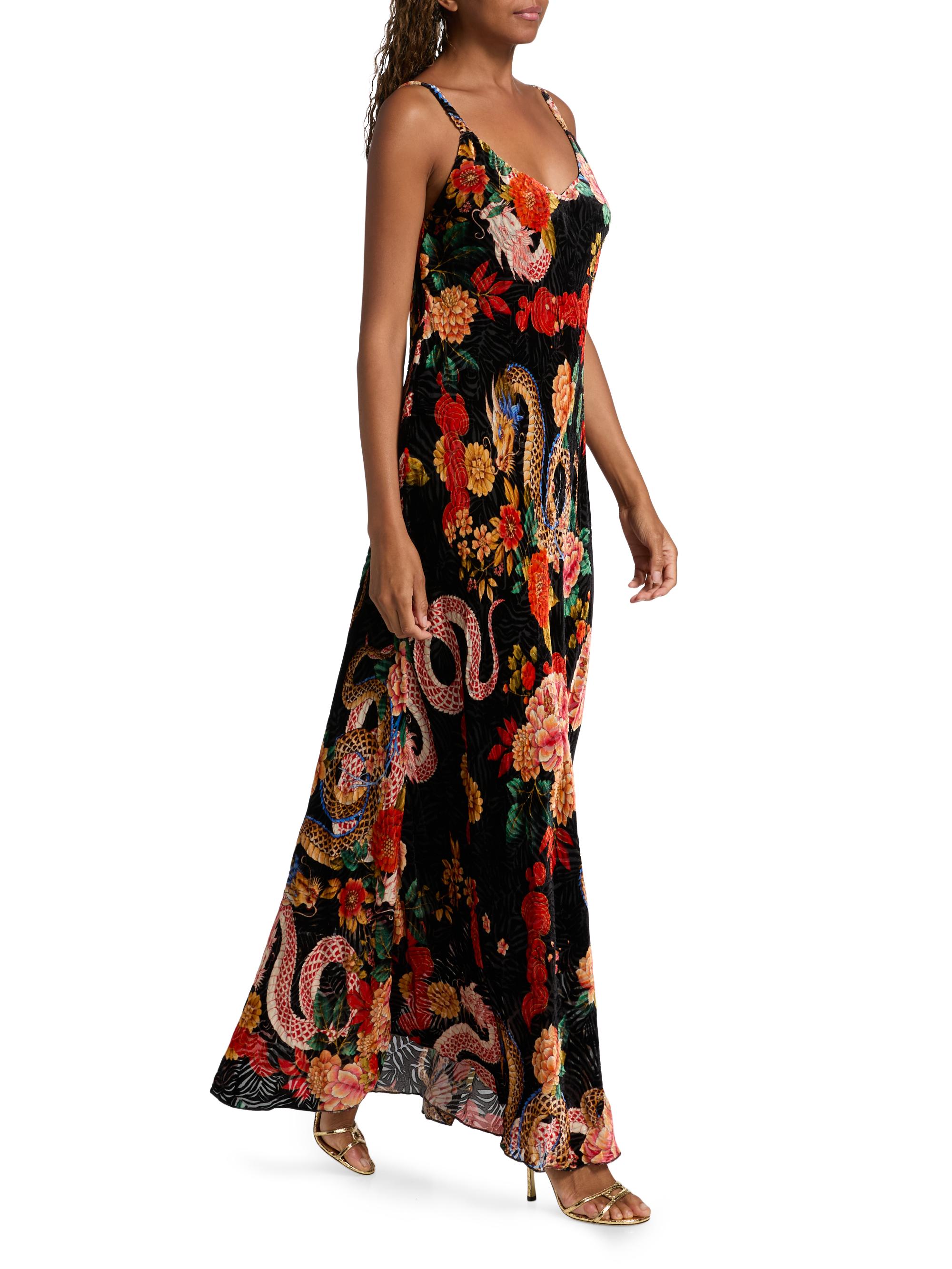 Johnny Was Kanako Levi Burnout Floral Maxi Dress