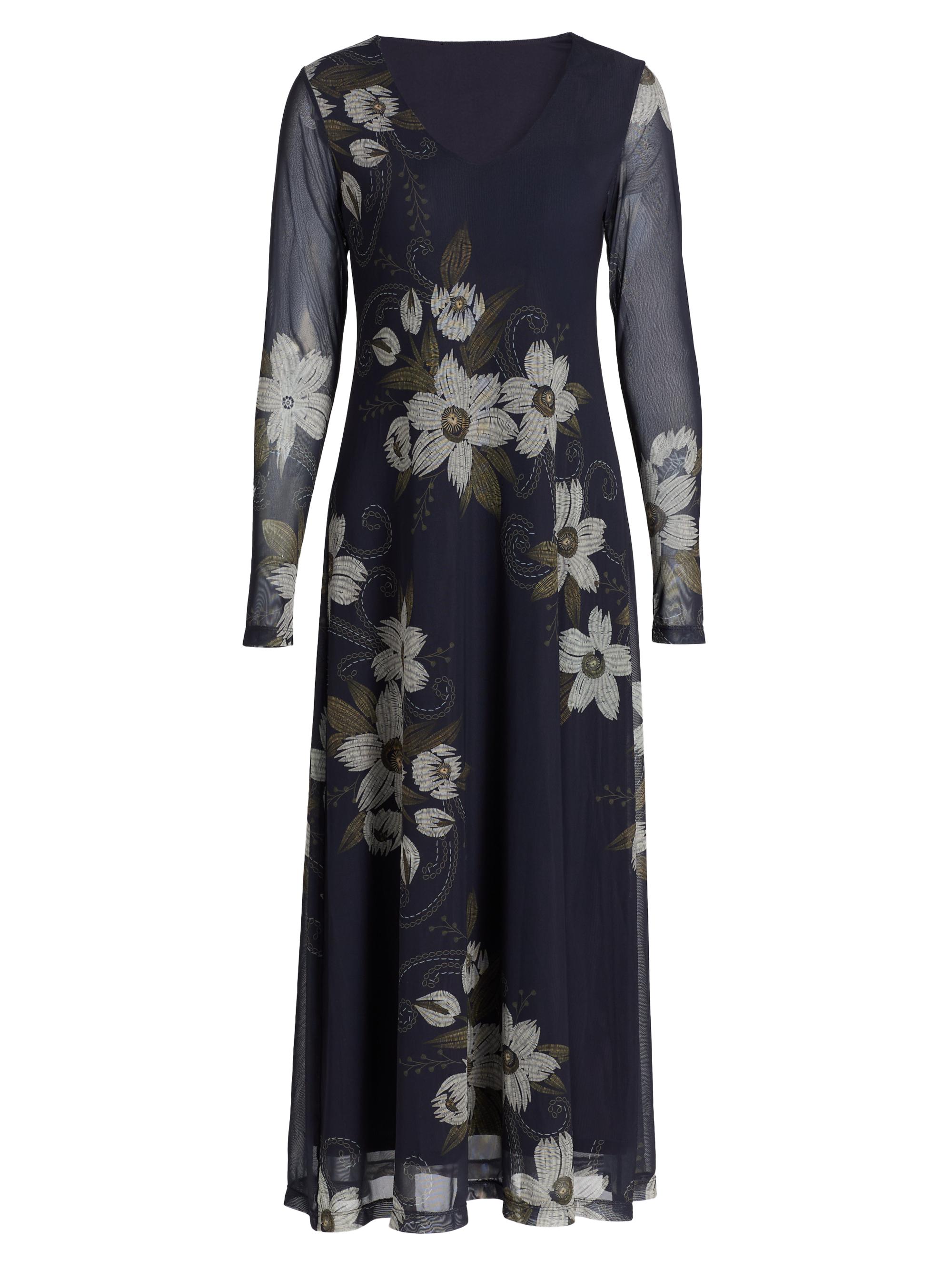 Johnny Was Women's Corinthe Floral Mesh V-Neck Midi-Dress - Corinthe