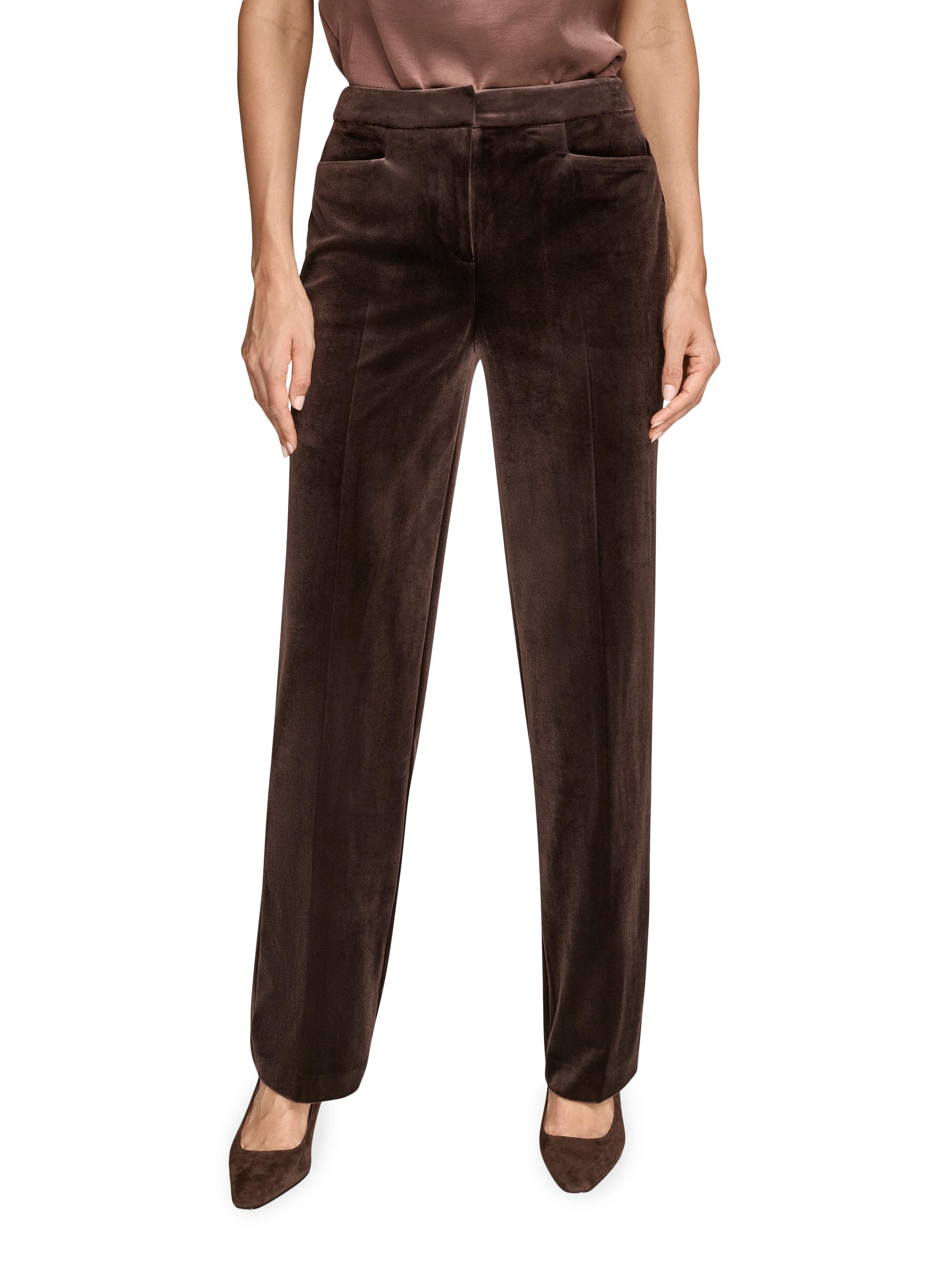 Donna Karan New York Women's September Velvet Pants - Chocolate Plum