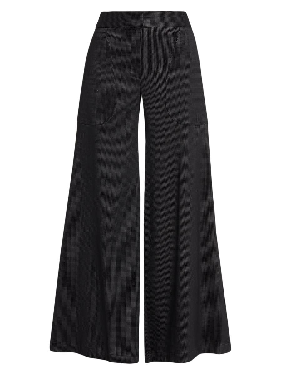 Jbq Women's Oslo Checkered Wide-leg Pants In Blue