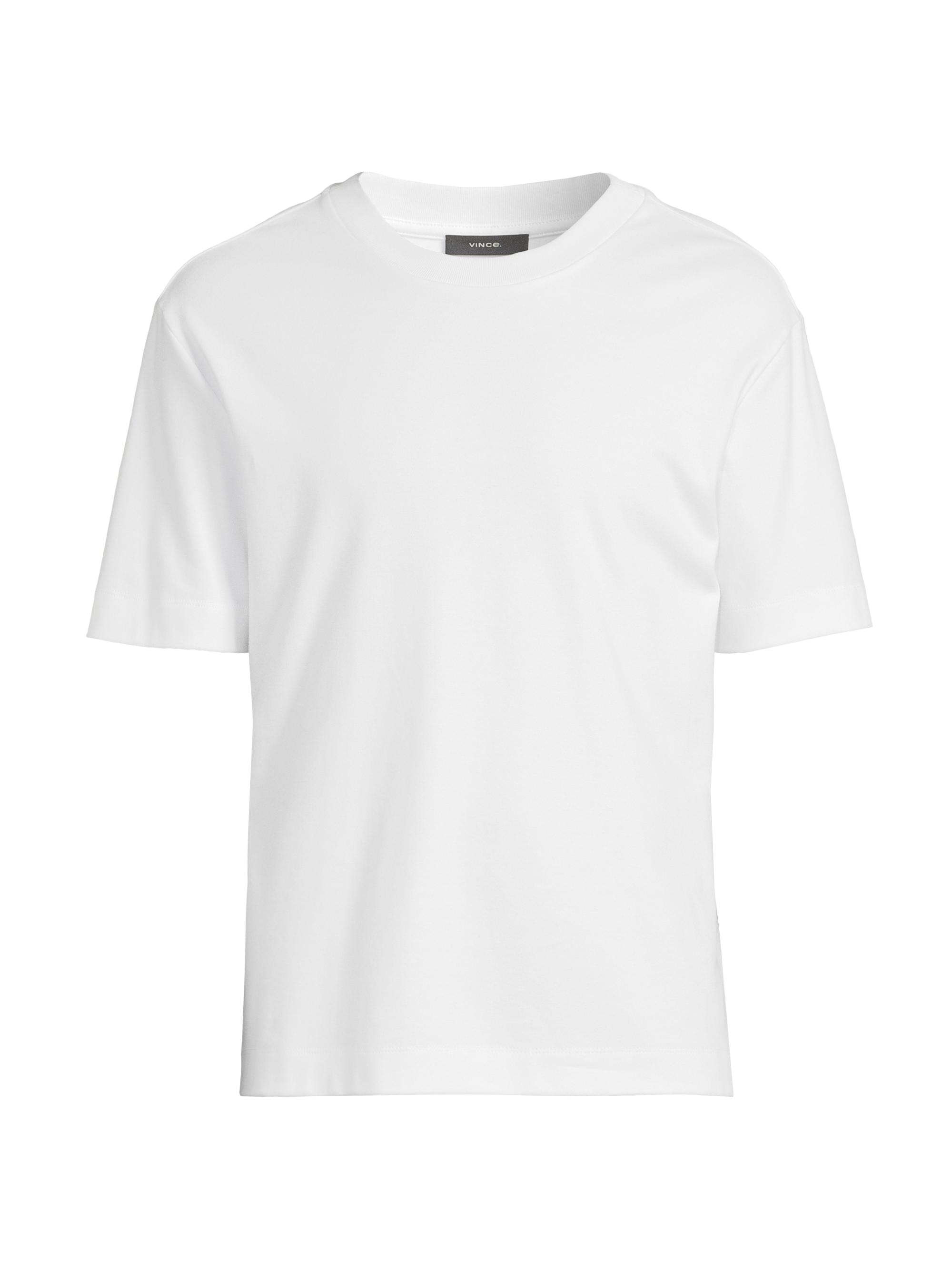 Vince Men's Peached Face Jersey Crewneck T-Shirt - Optic White