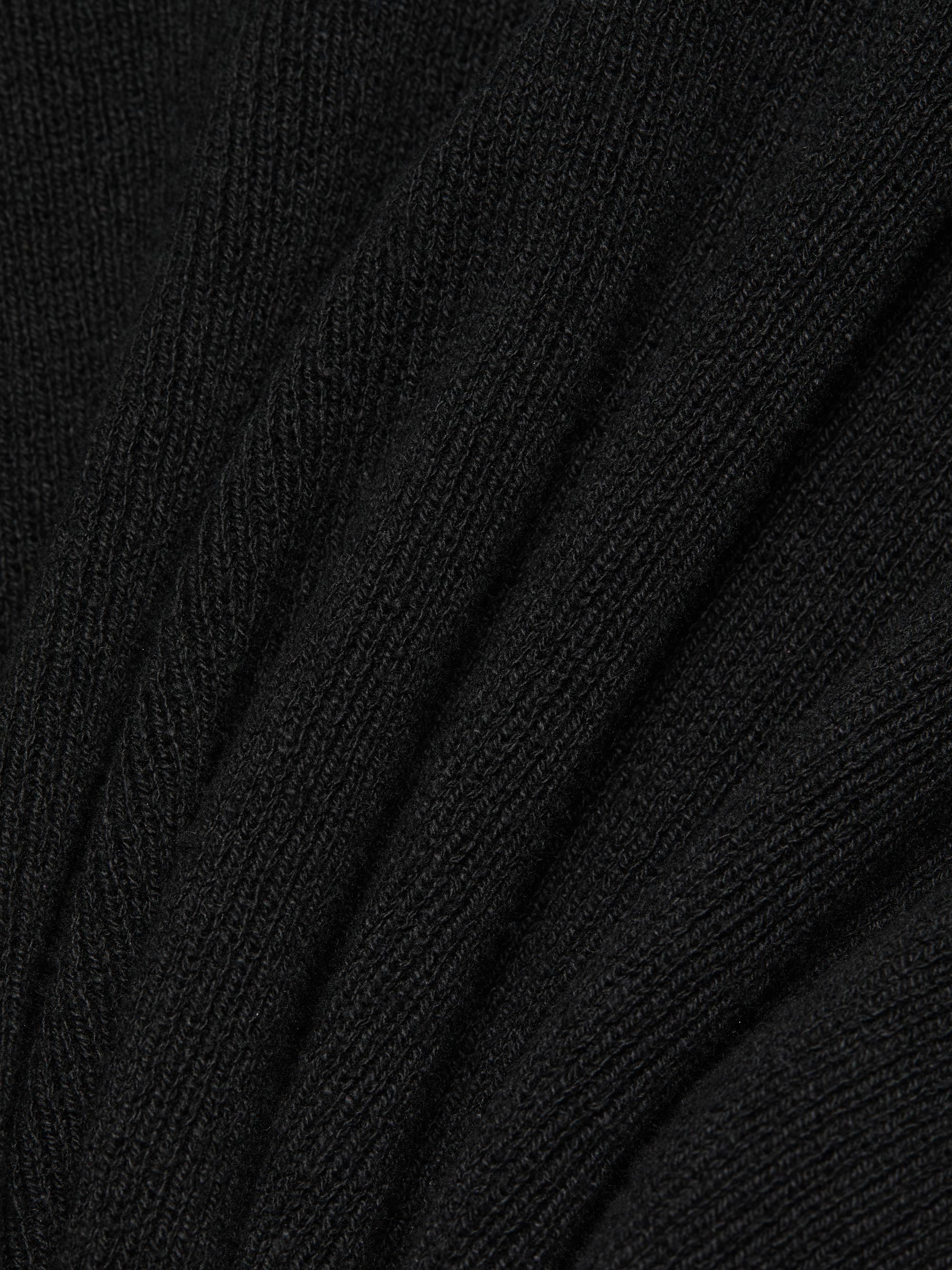 Vince Men's Rib-Knit Cotton-Blend V-Neck Sweater - Black | Thumbnail 7