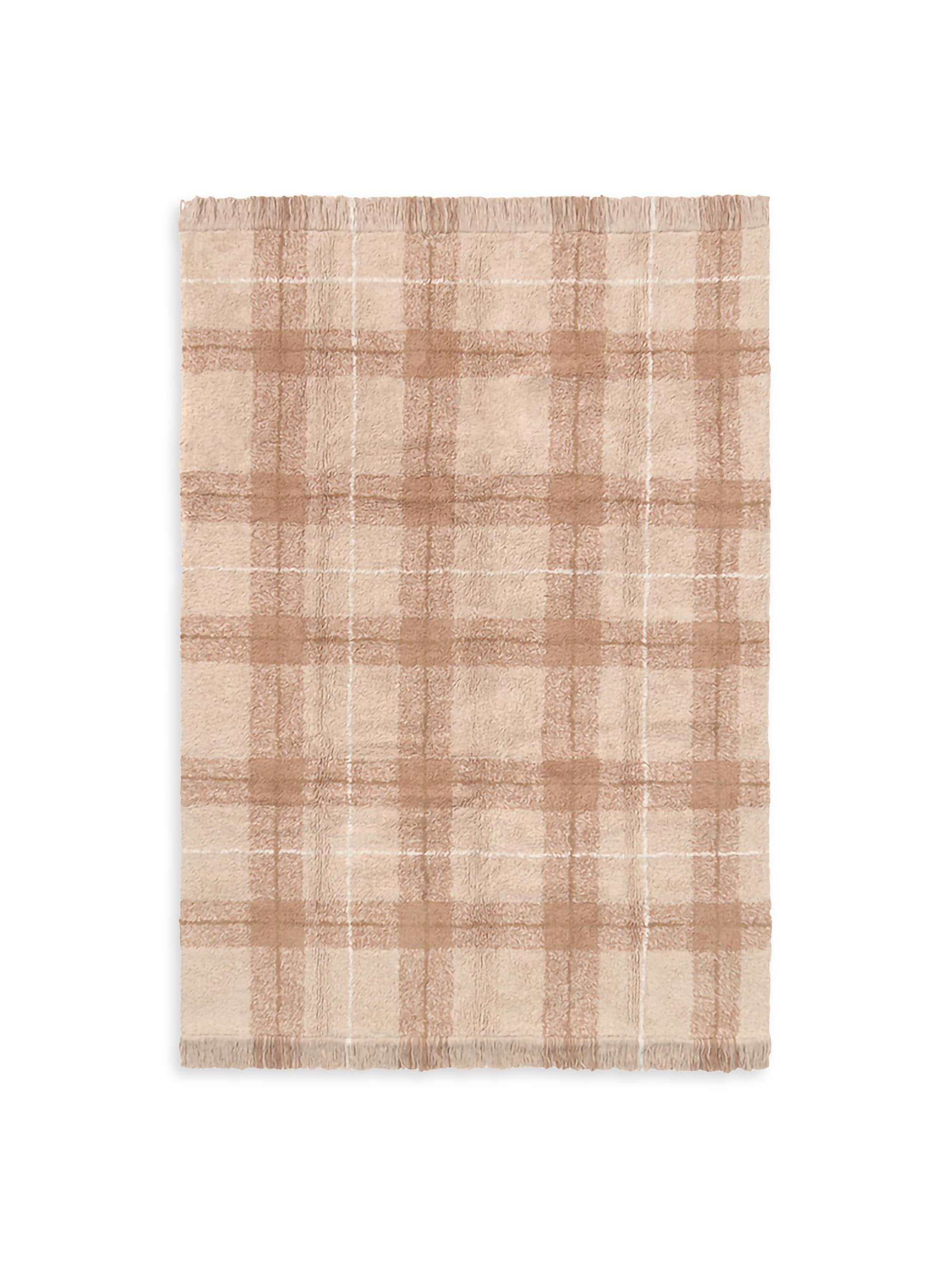 Lorena Canals Washable Tartan Rug - Beige Medium