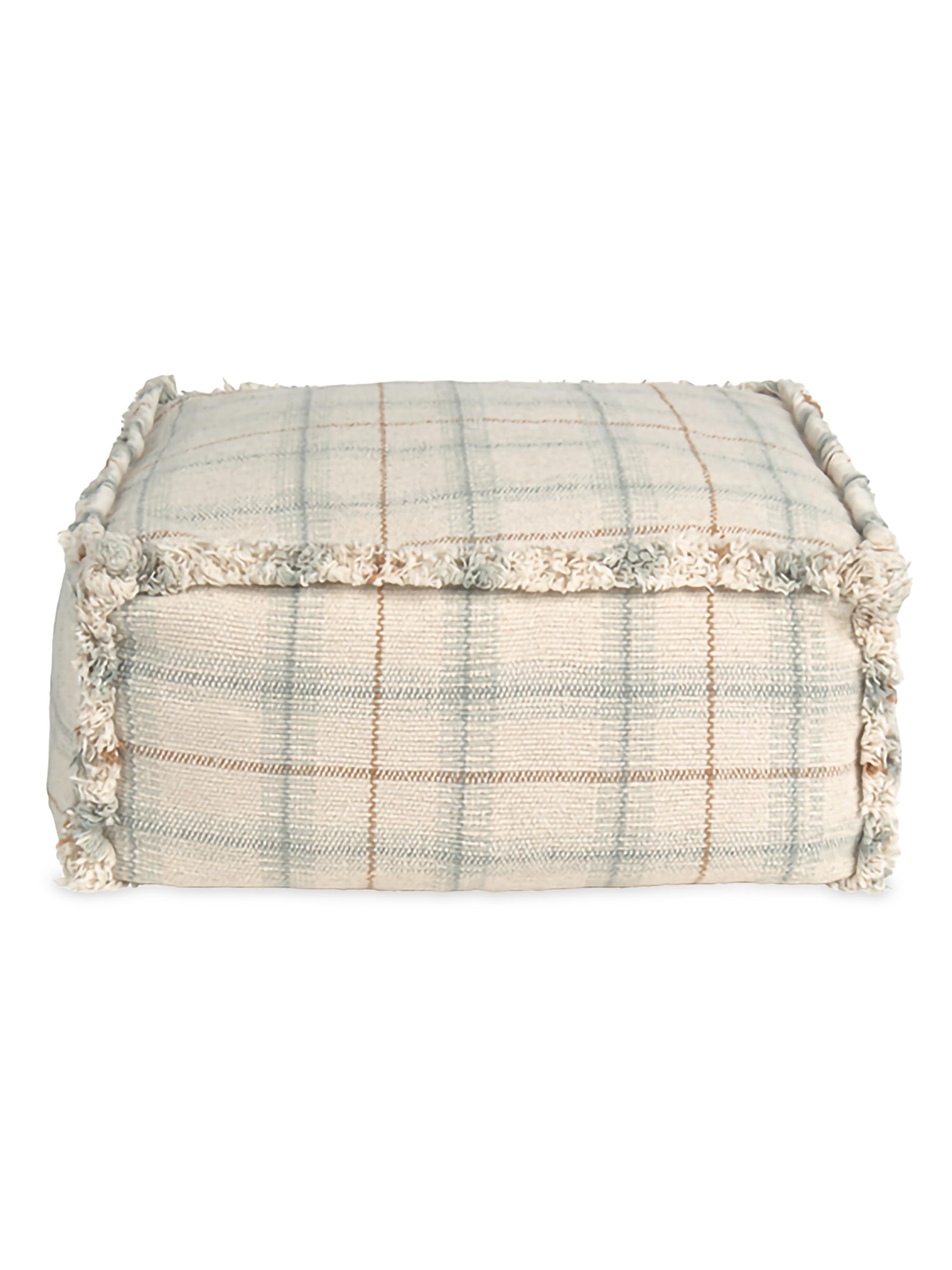 Lorena Canals Handloom Pouf - Natural Multicolor