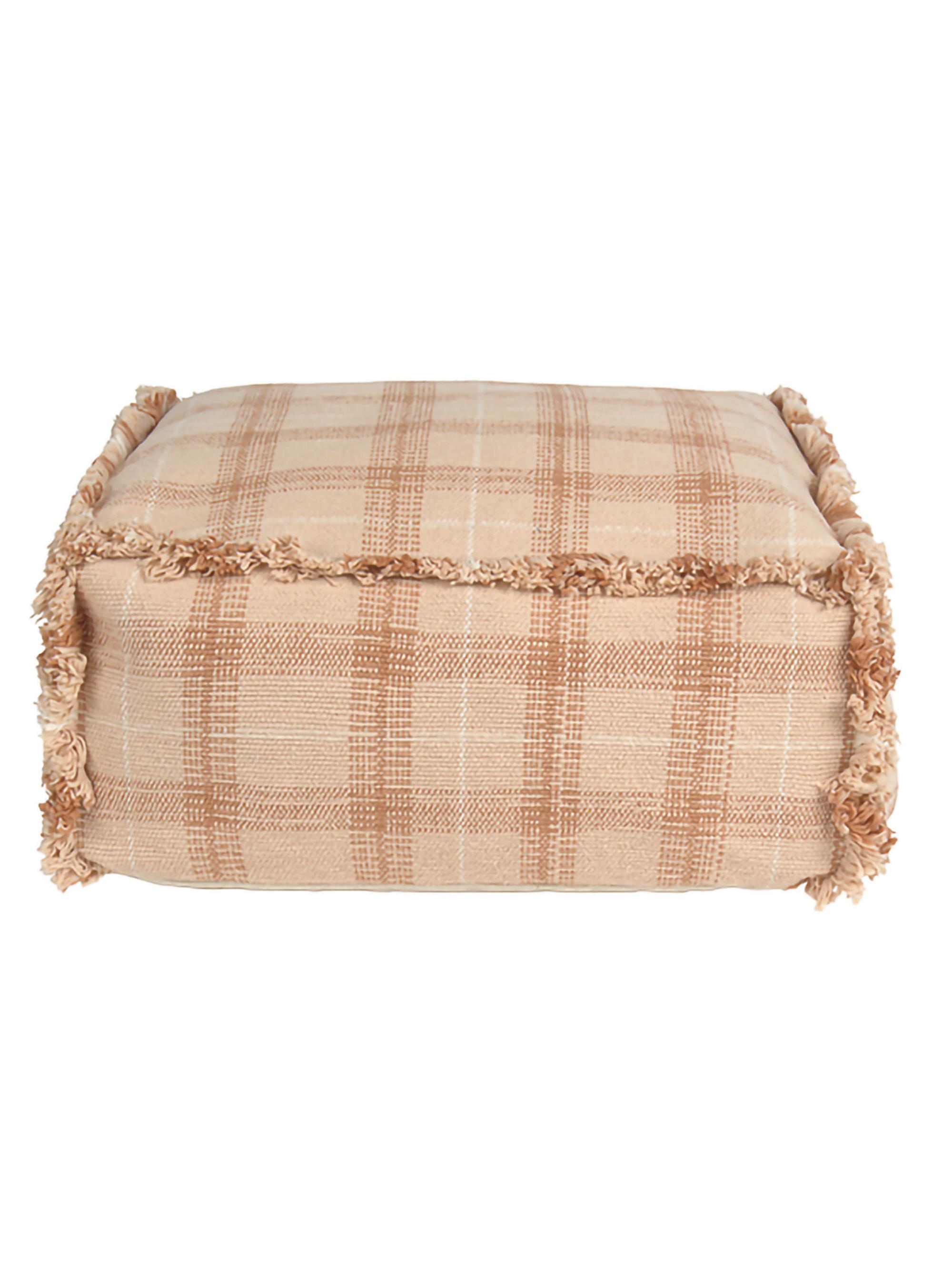 Lorena Canals Handloom Pouf - Chestnut Multicolor