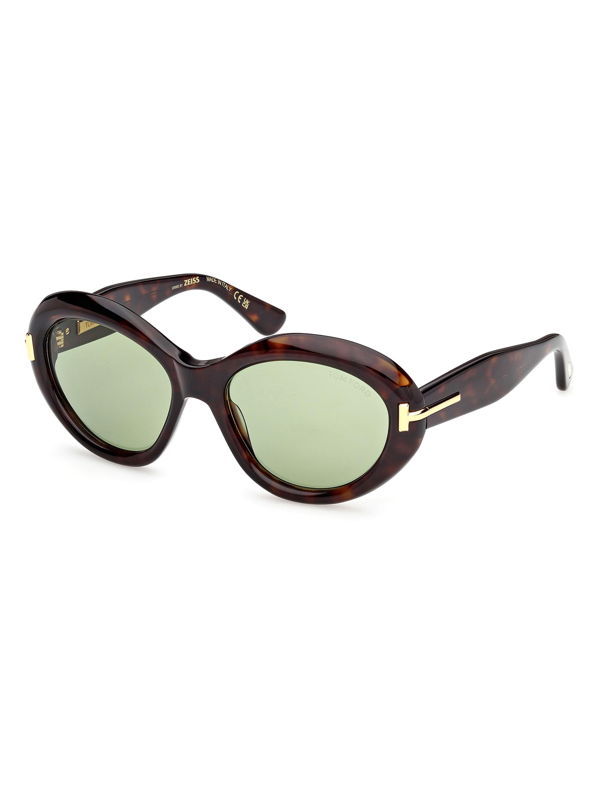 TOM FORD Women's  Icon 55MM Oval Sunglasses - Brown Green