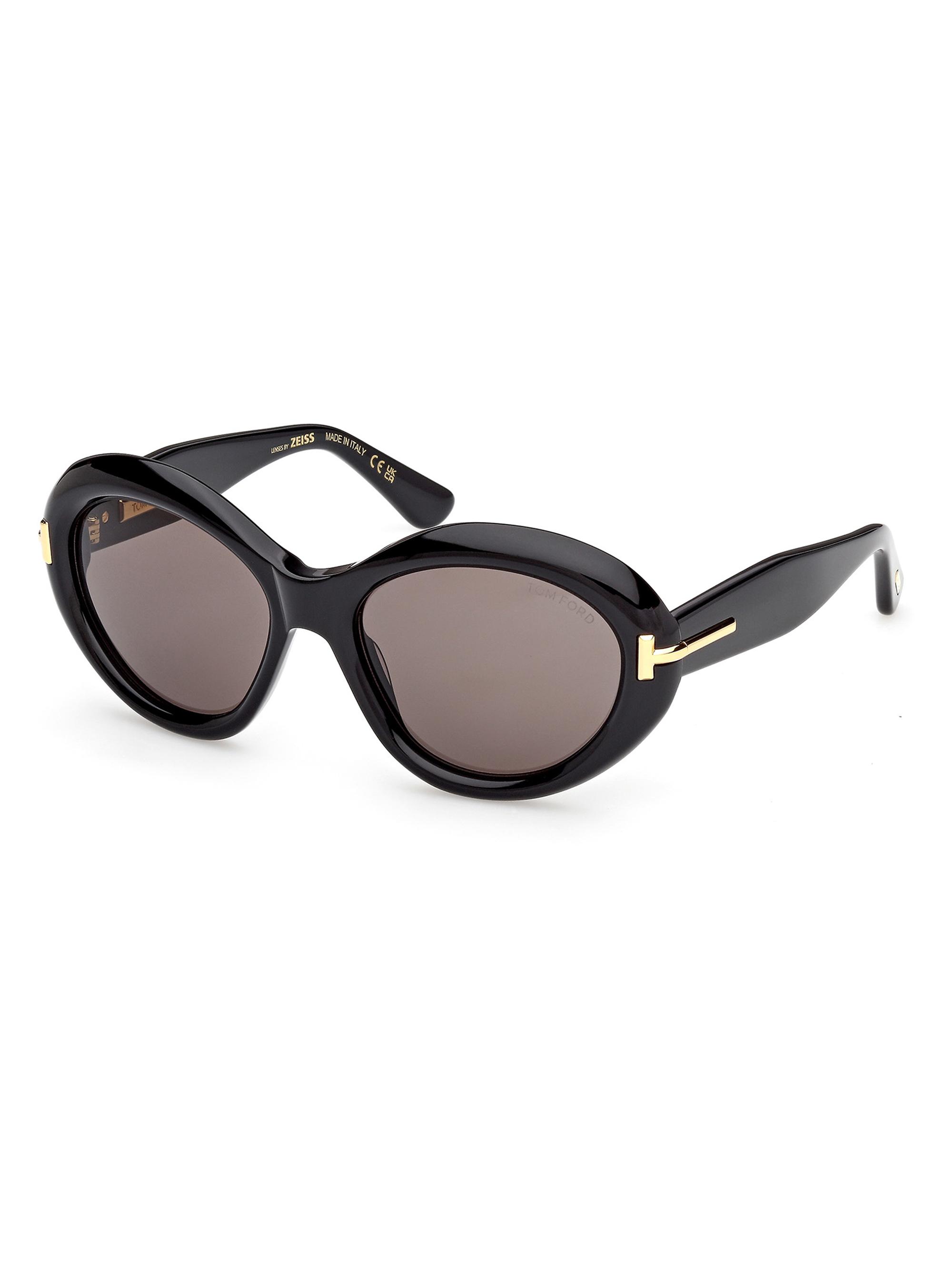 TOM FORD Women's  Icon 57MM Oval Sunglasses - Black Brown