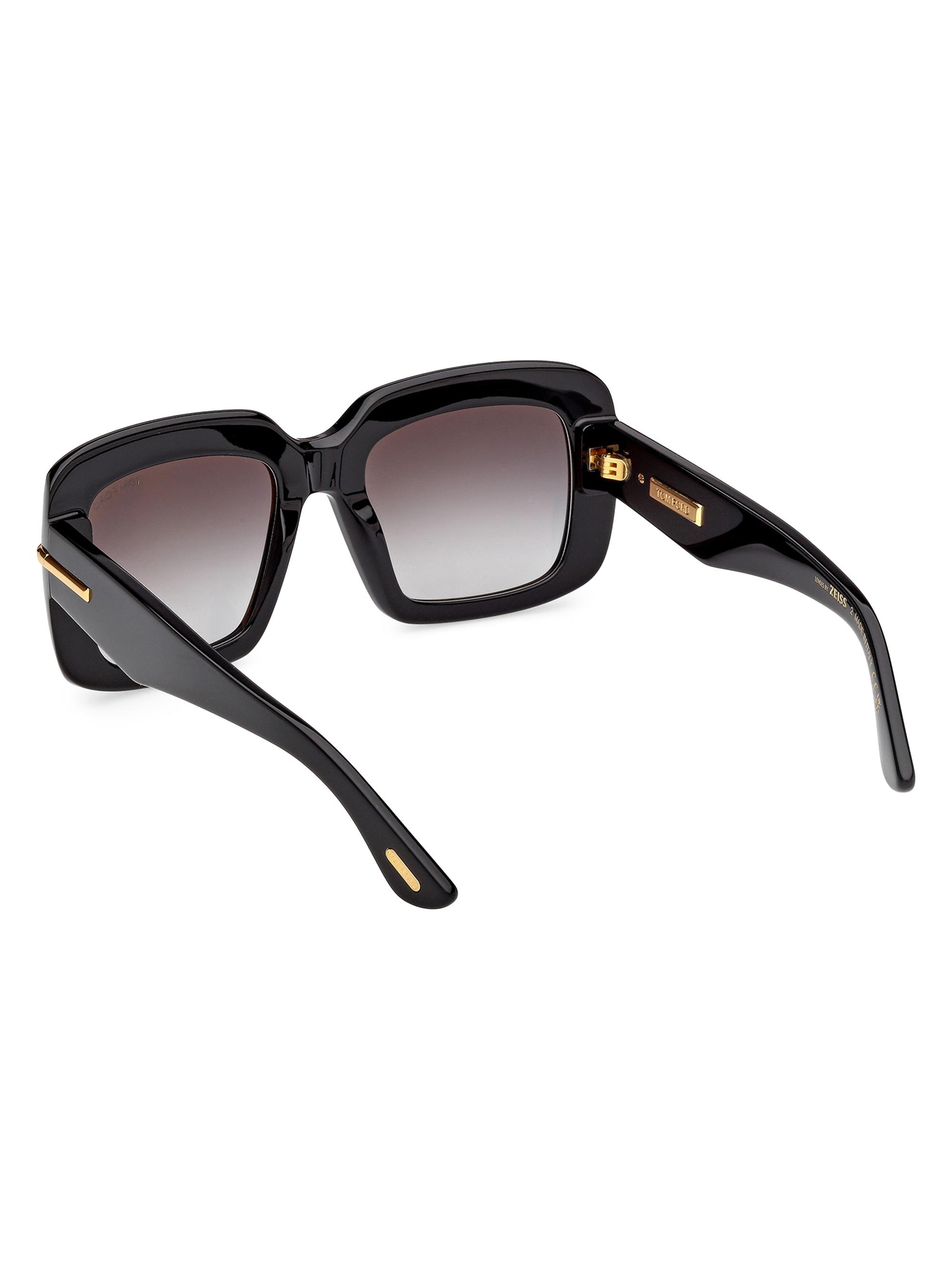 TOM FORD ブラックスクエアサングラス TOM FORD TOM FORD Icon 53MM Square Sunglasses | Saks Fifth Avenue