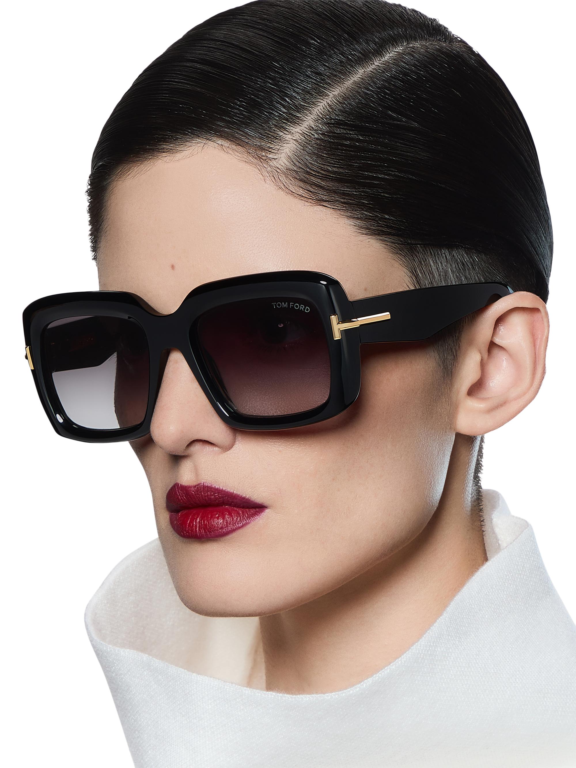TOM FORD ブラックサングラス TOM FORD TOM FORD Icon 53MM Square Sunglasses | Saks Fifth Avenue