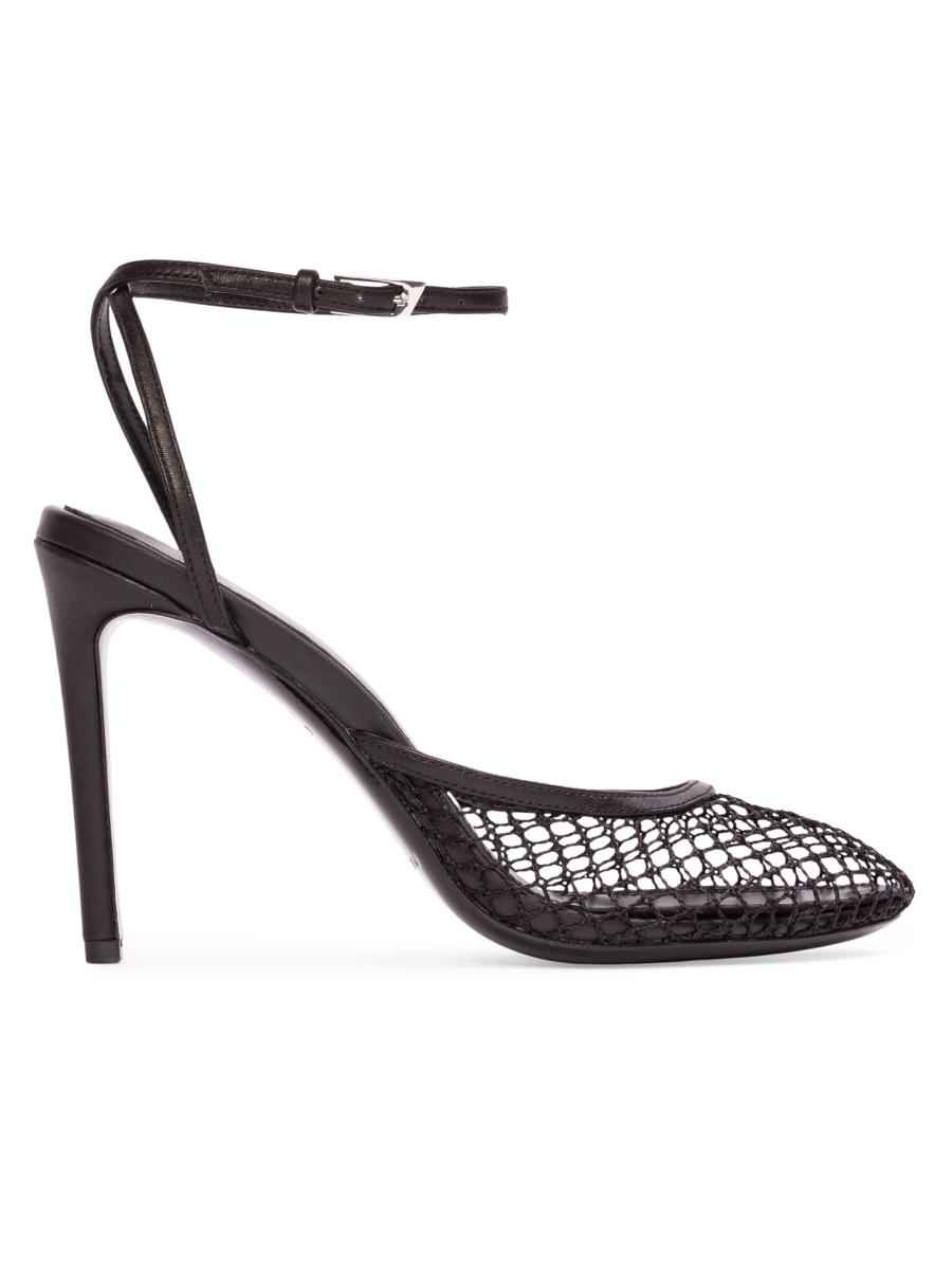 Black Suede Studio Women's Millie 100mm Mesh Sandals In Black