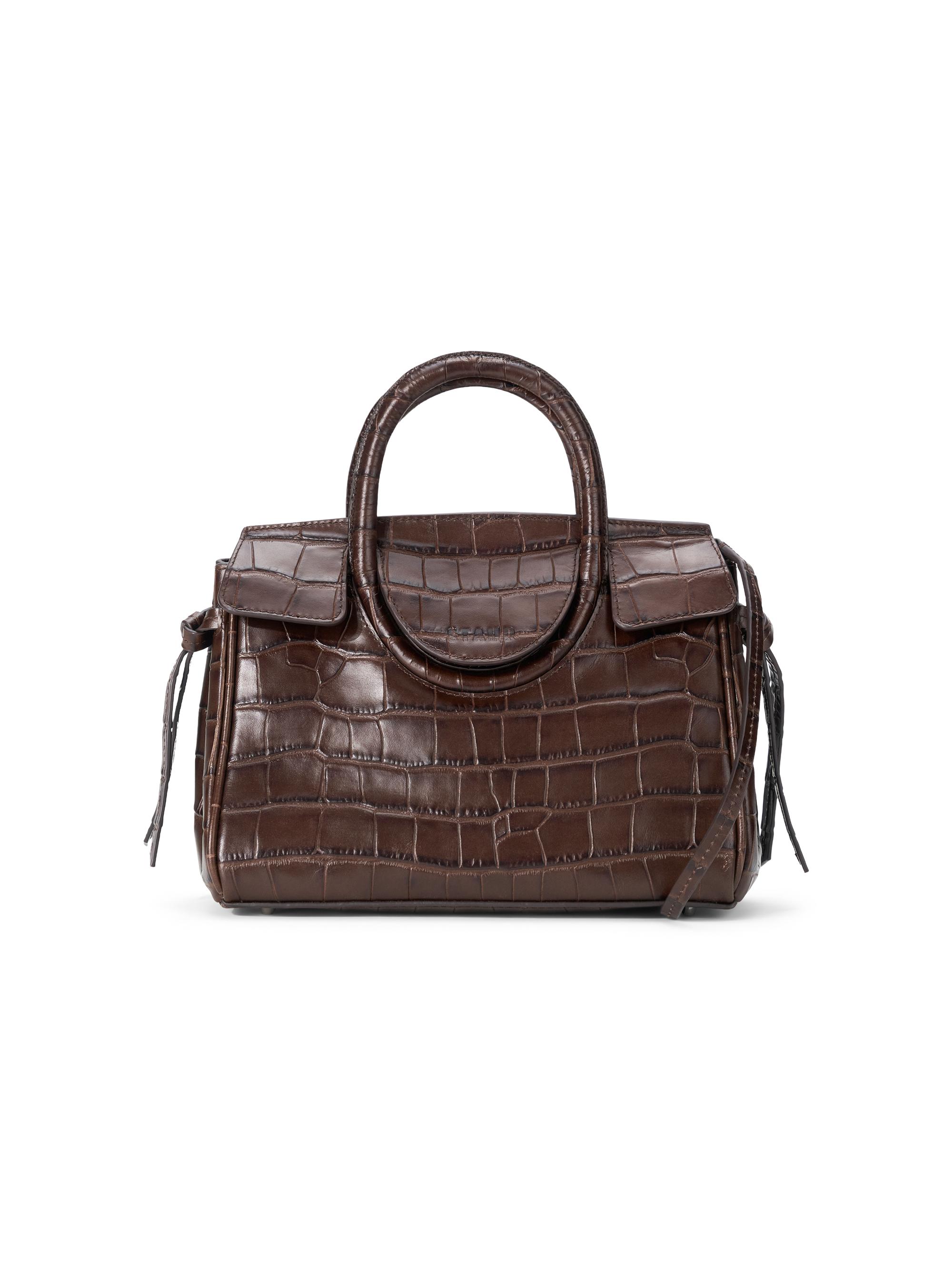 Staud Women's Mini Maude Crocodile-Embossed Leather Carryall - Espresso Croco