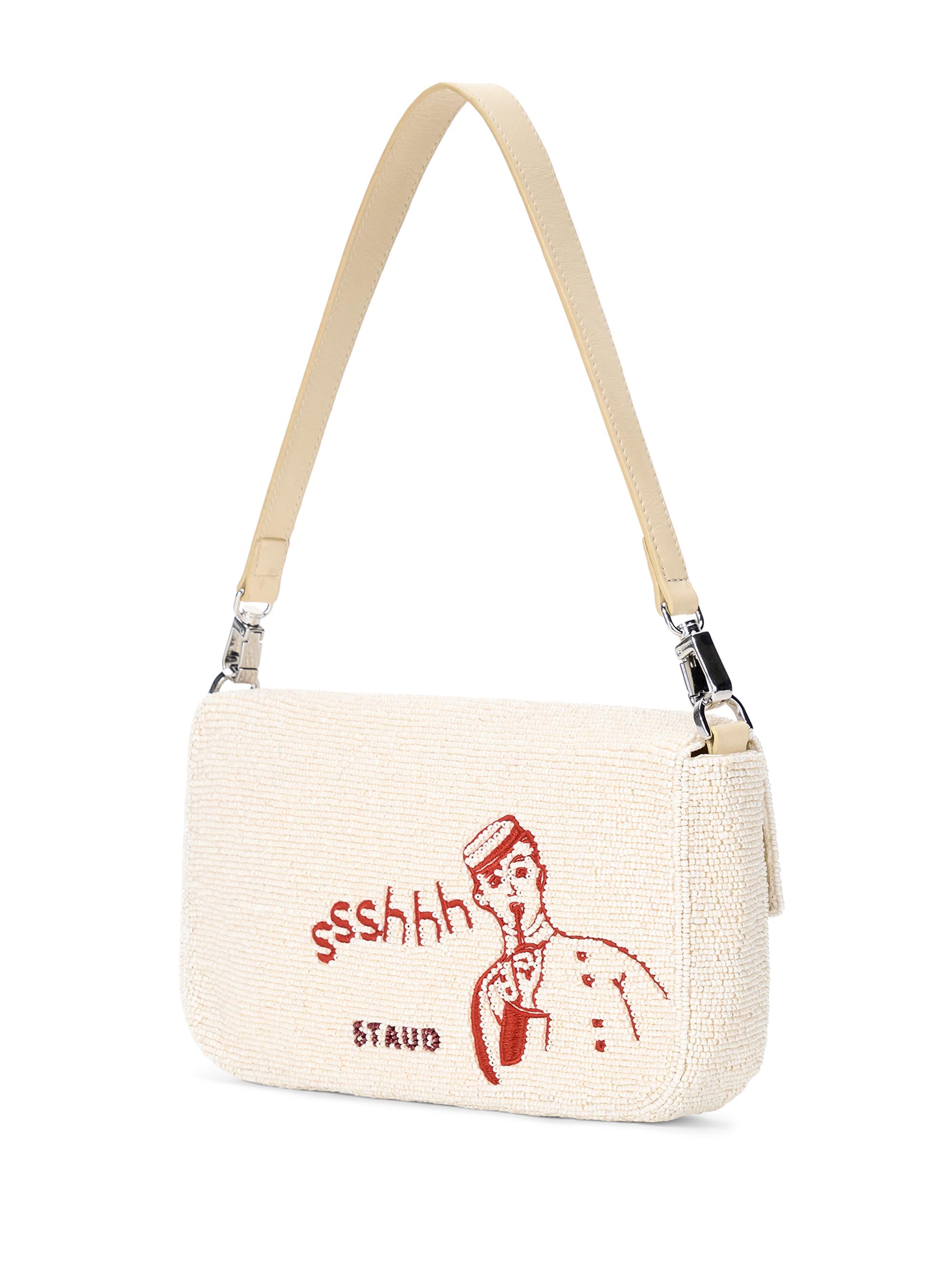Staud Timmy Beaded 'Do Not Disturb' Convertible Shoulder Bag