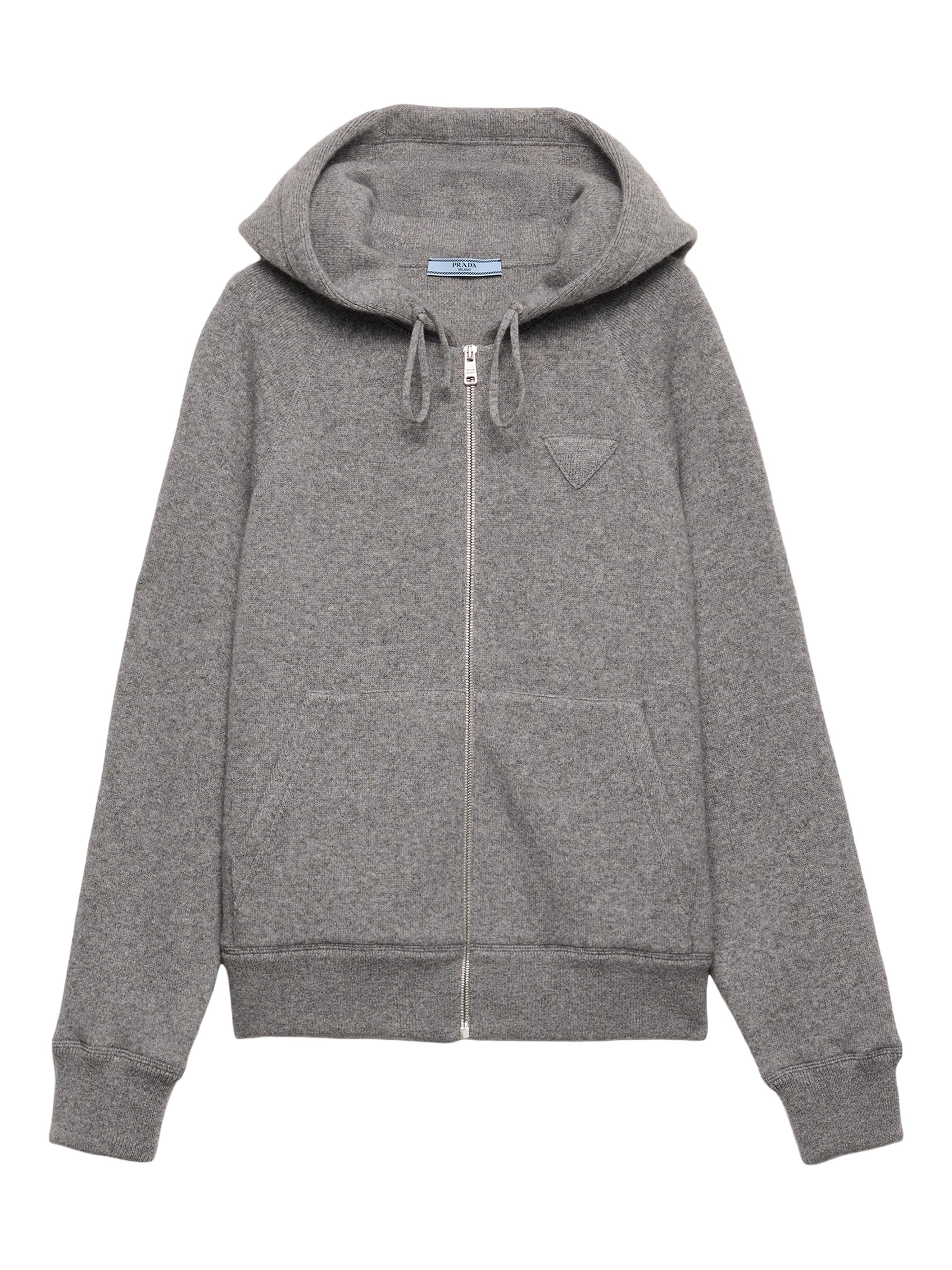 Prada Women's Cashmere Hooded Cardigan - Grey