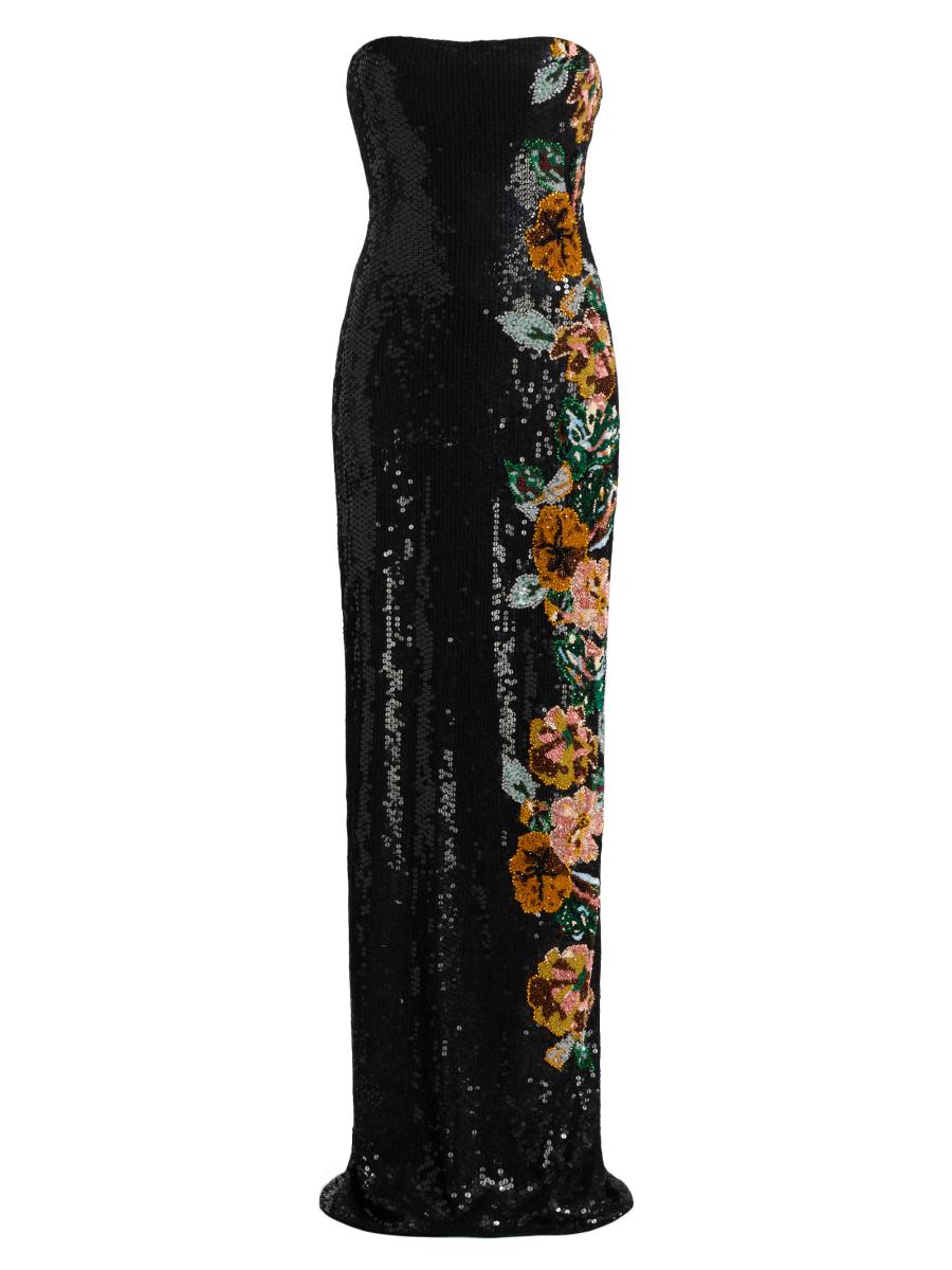 Atelier Prabal Gurung Women's Shalom Floral Sequined Strapless Gown In Multi
