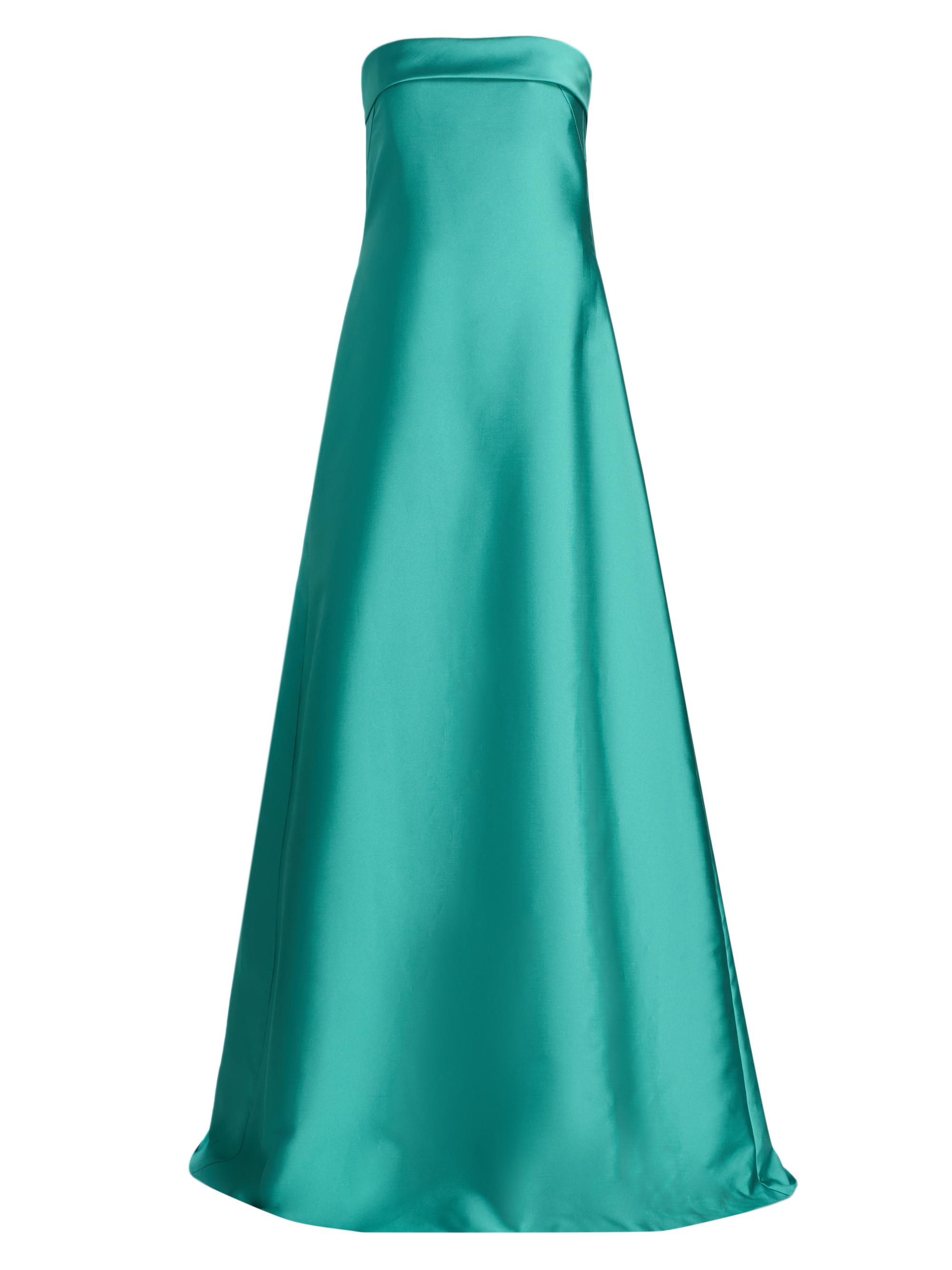 Atelier Prabal Gurung Women's Claudia Bow-Back Strapless Satin Gown - Aqua