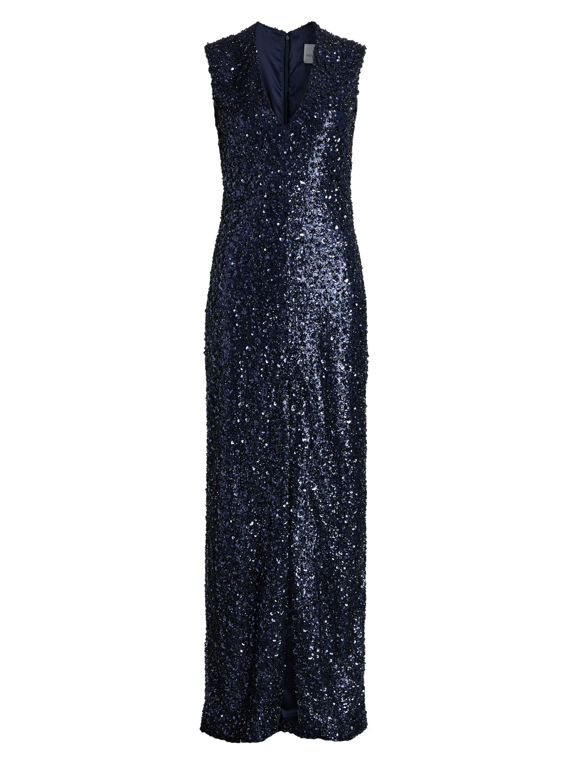 Atelier Prabal Gurung Women's Eva Sequined V-Neck Sheath Gown - Midnight