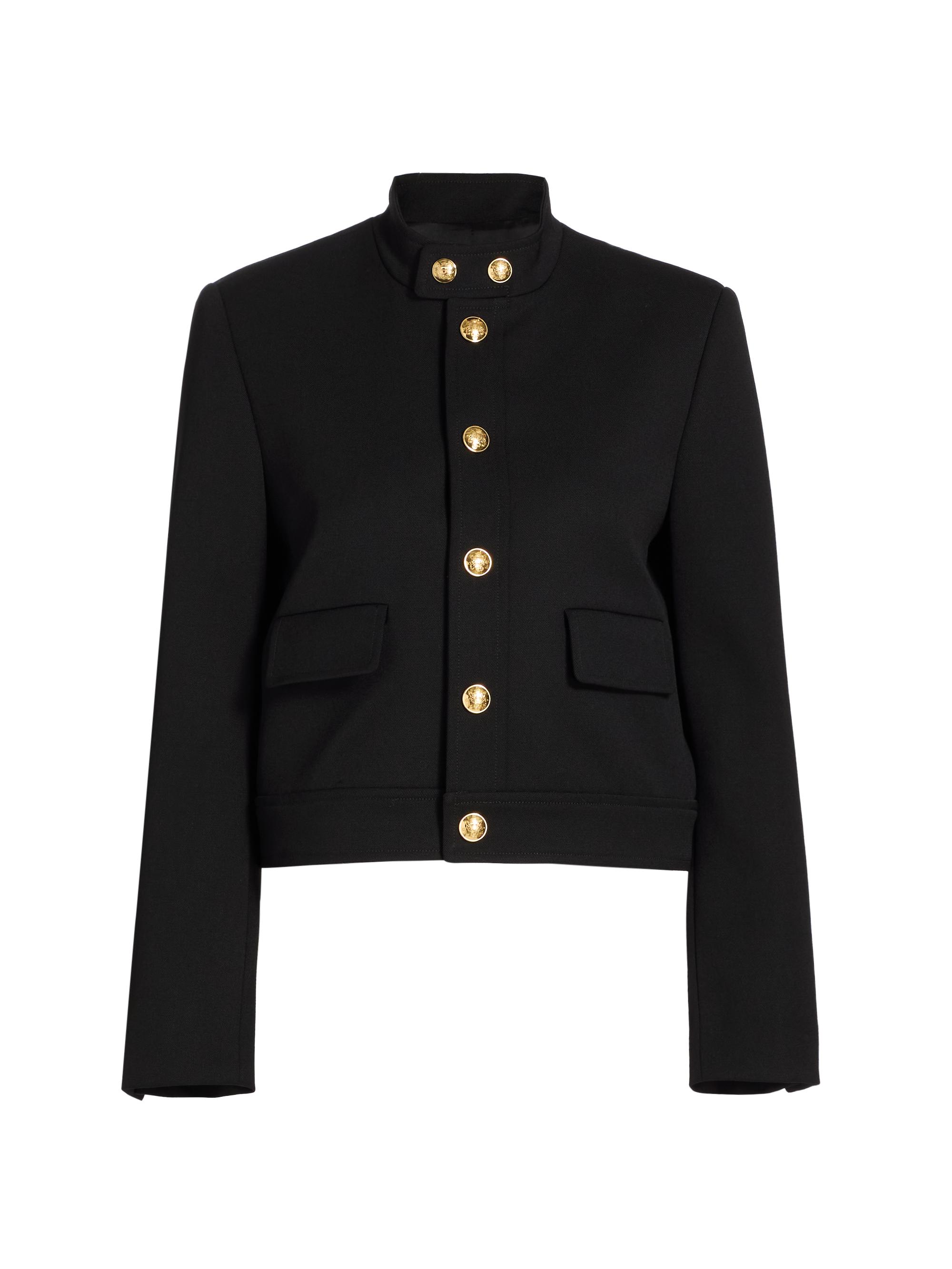 Nili Lotan Women's Hadley Wool Cropped Jacket - Black