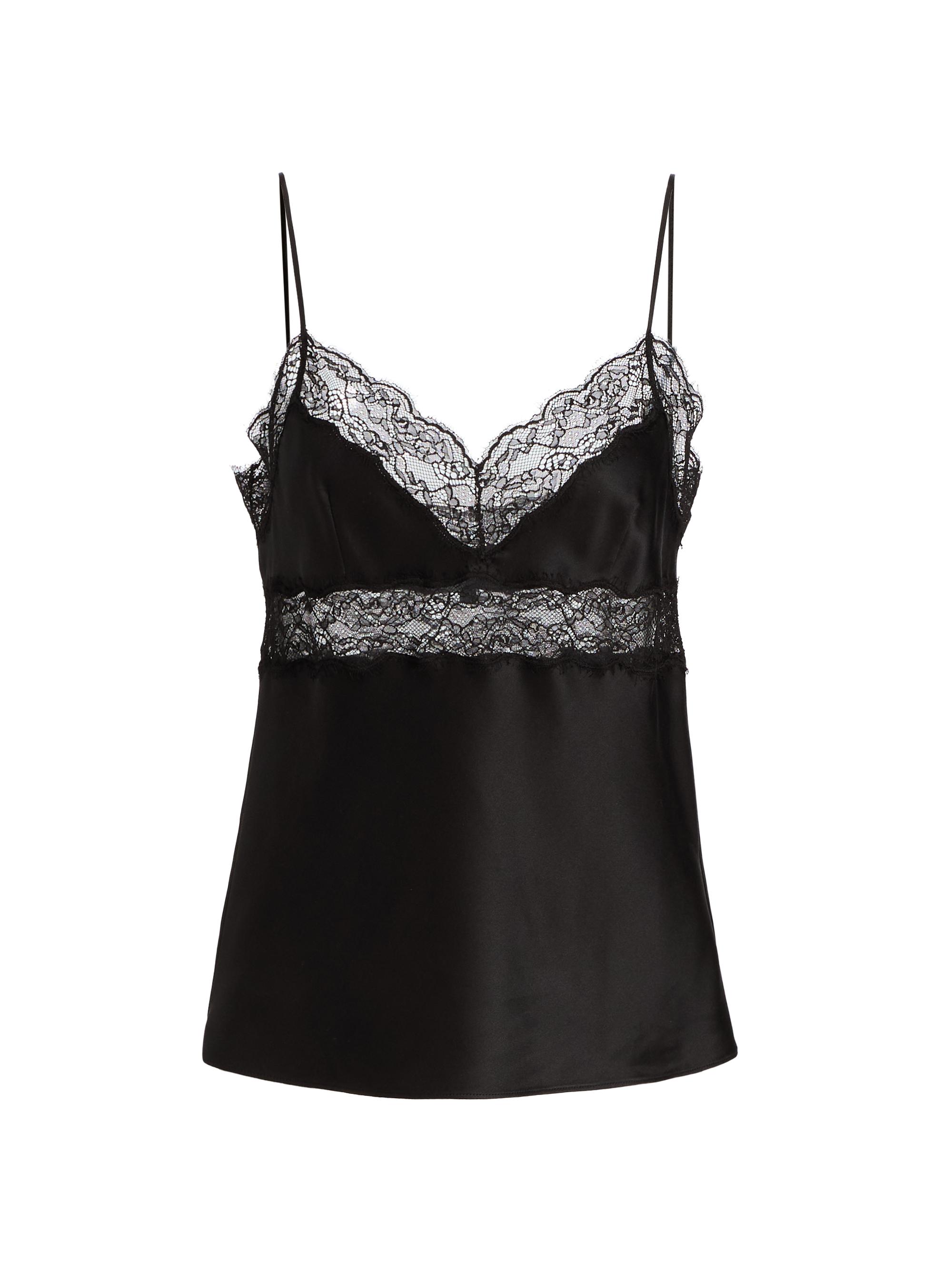 Nili Lotan Women's Felicie Silk Lace Camisole - Black