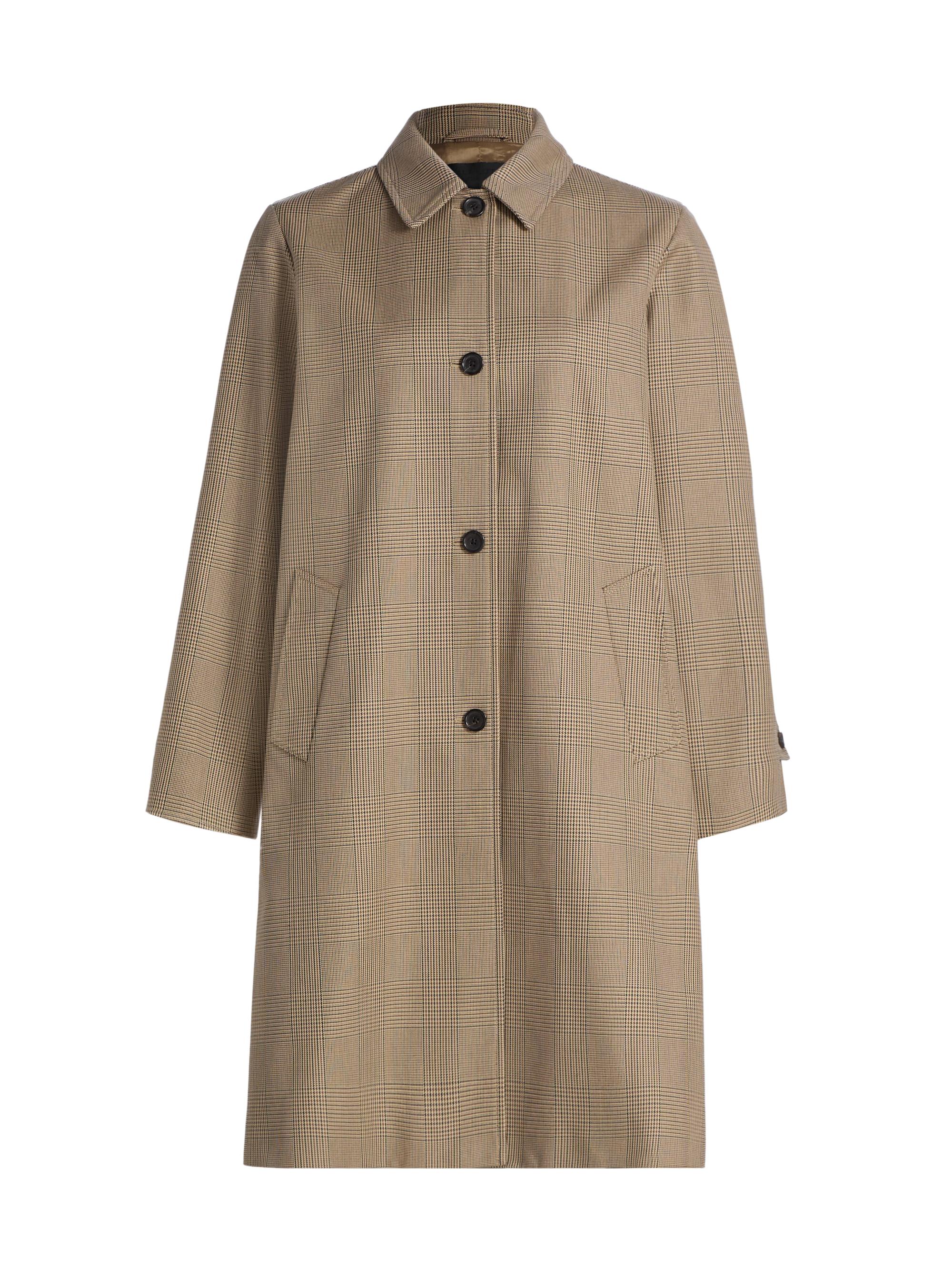 Miu Miu Reversible Twill and Check Trench Coat | Saks Fifth Avenue