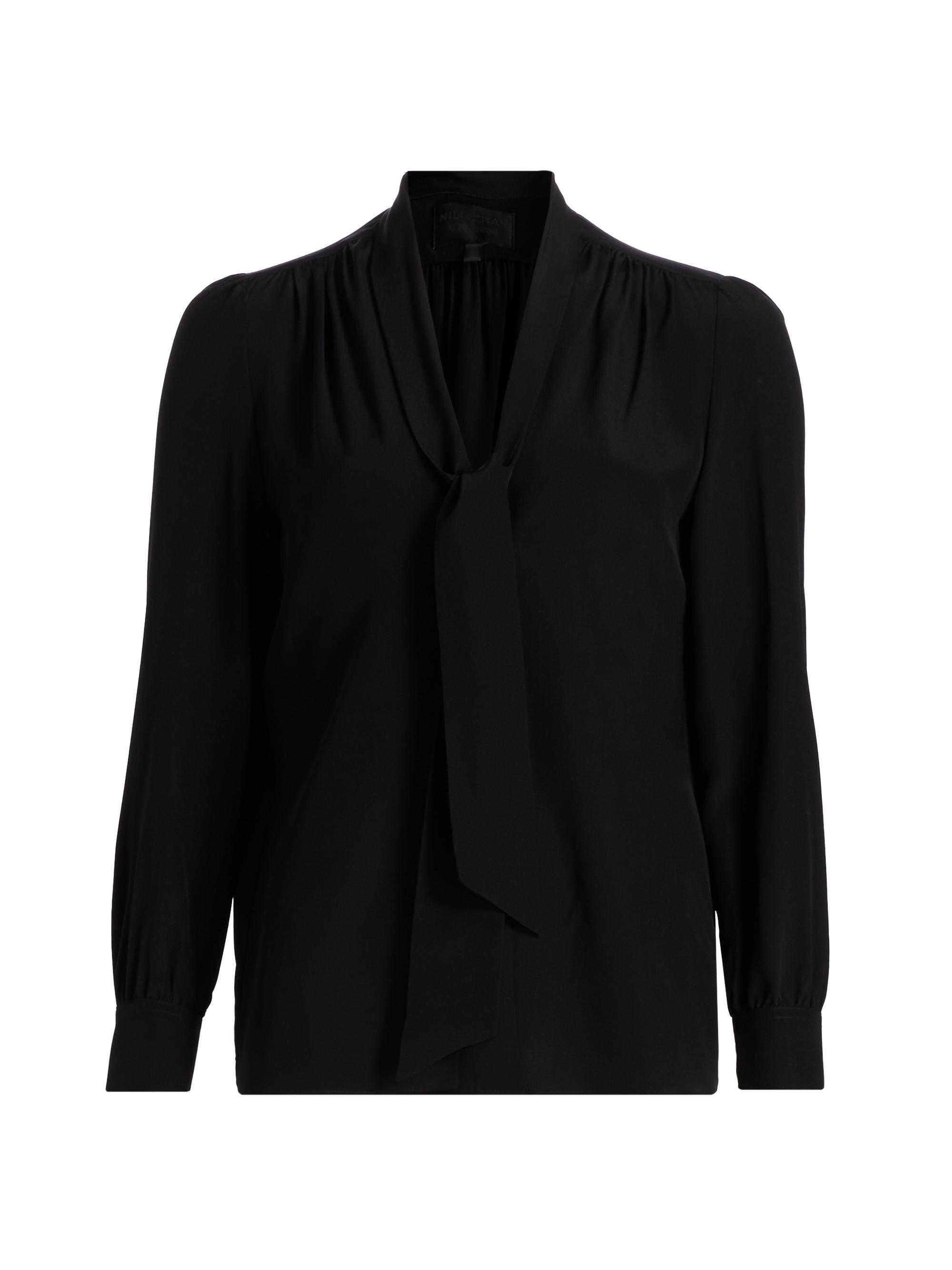 Nili Lotan Women's Colt Silk Blouse - Black