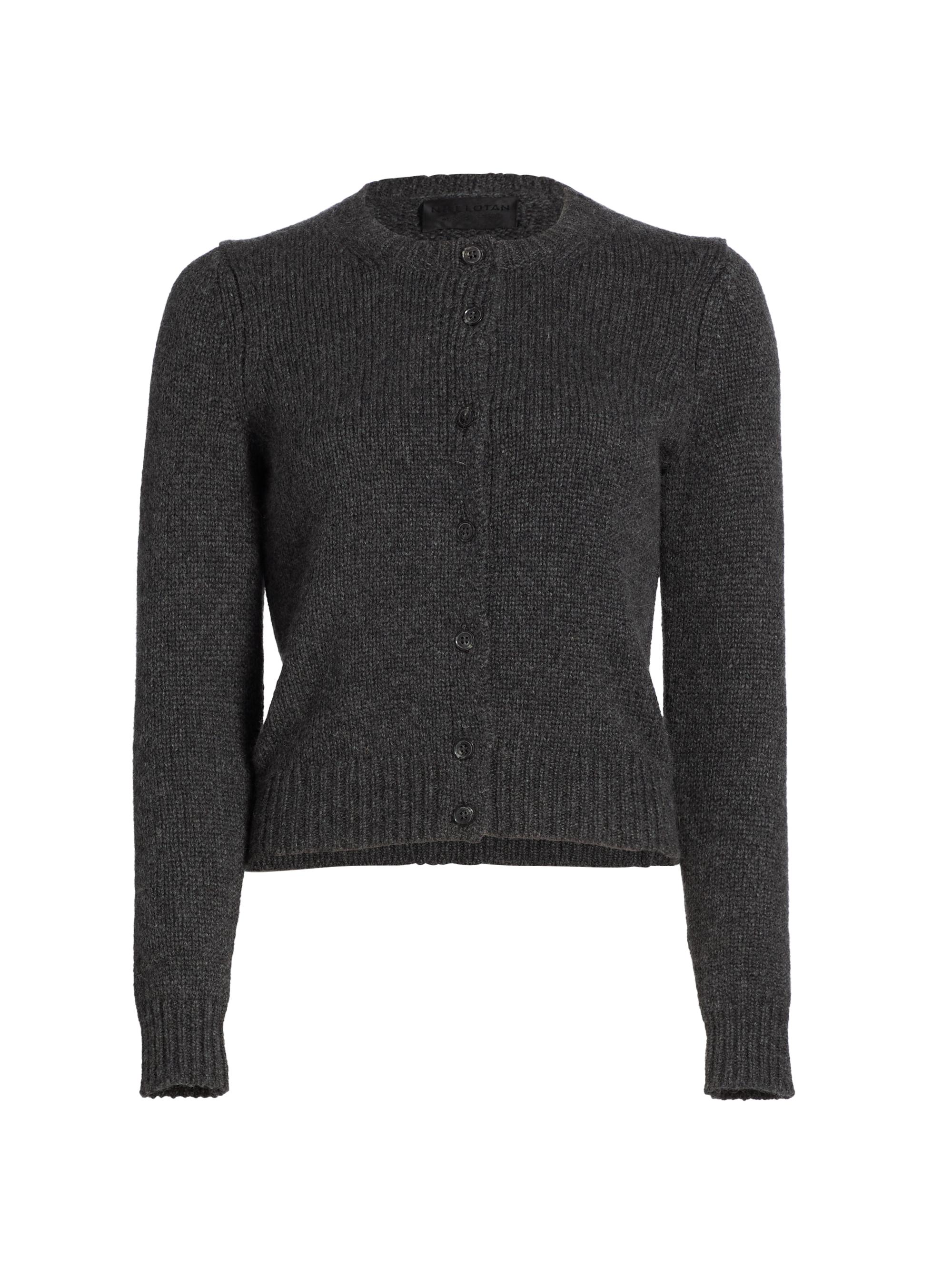 Nili Lotan Women's Saskia Cashmere Cardigan - Charcoal