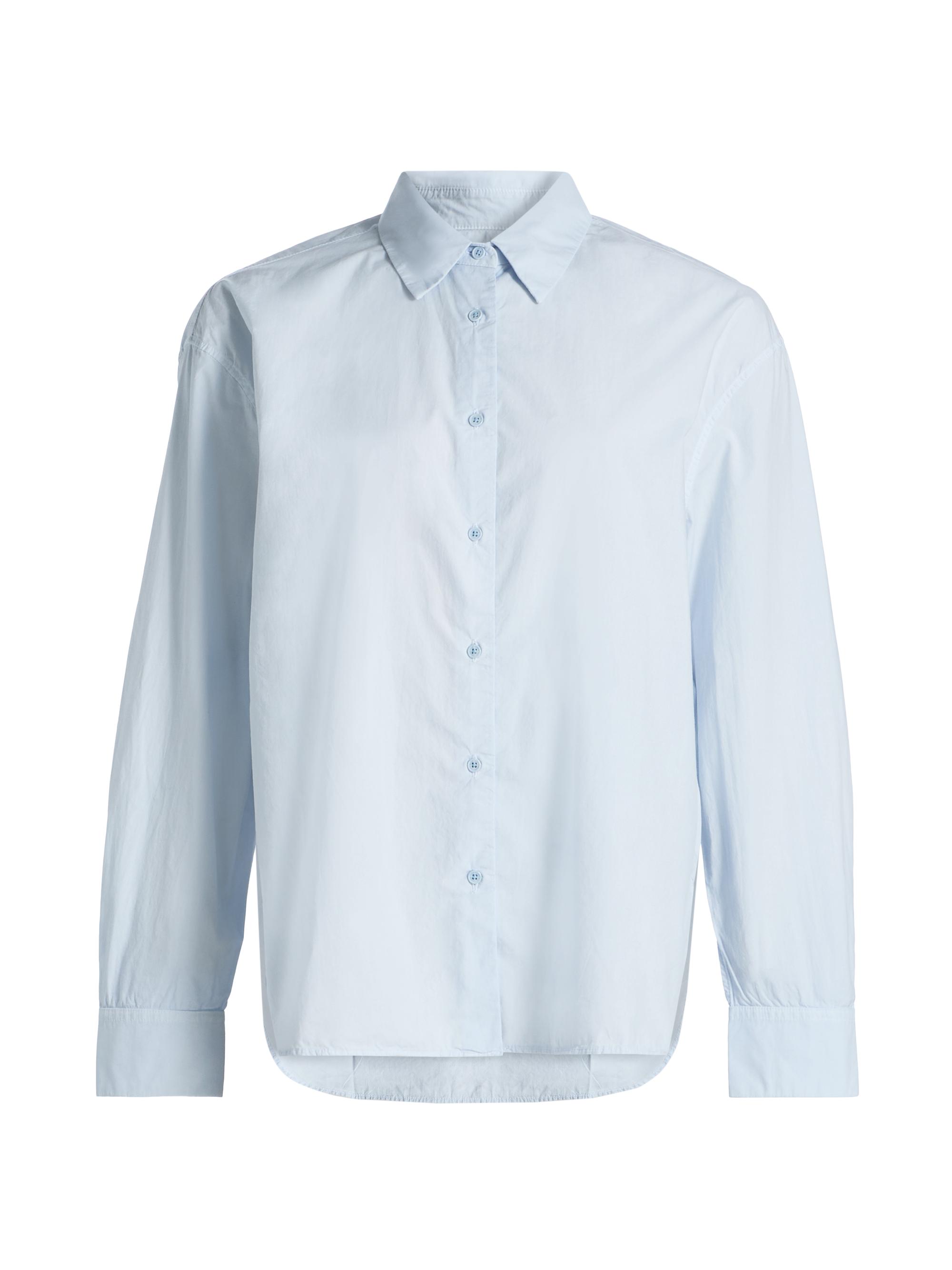 Nili Lotan Women's Amante Cotton Shirt - Cambridge Blue