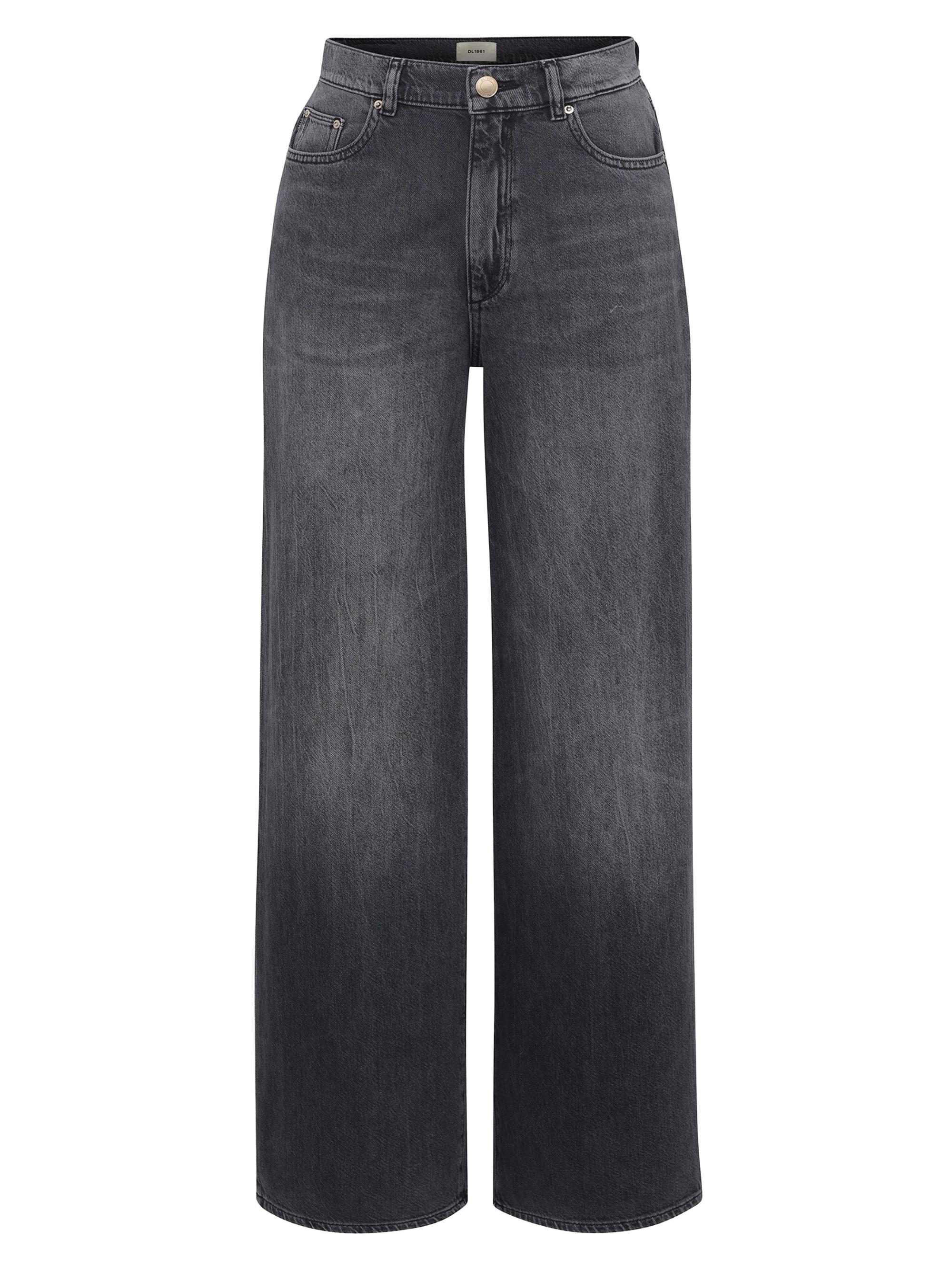 DL1961 Women's Hepburn Wide Leg Aura High Rise Jeans - Nightshade Aura