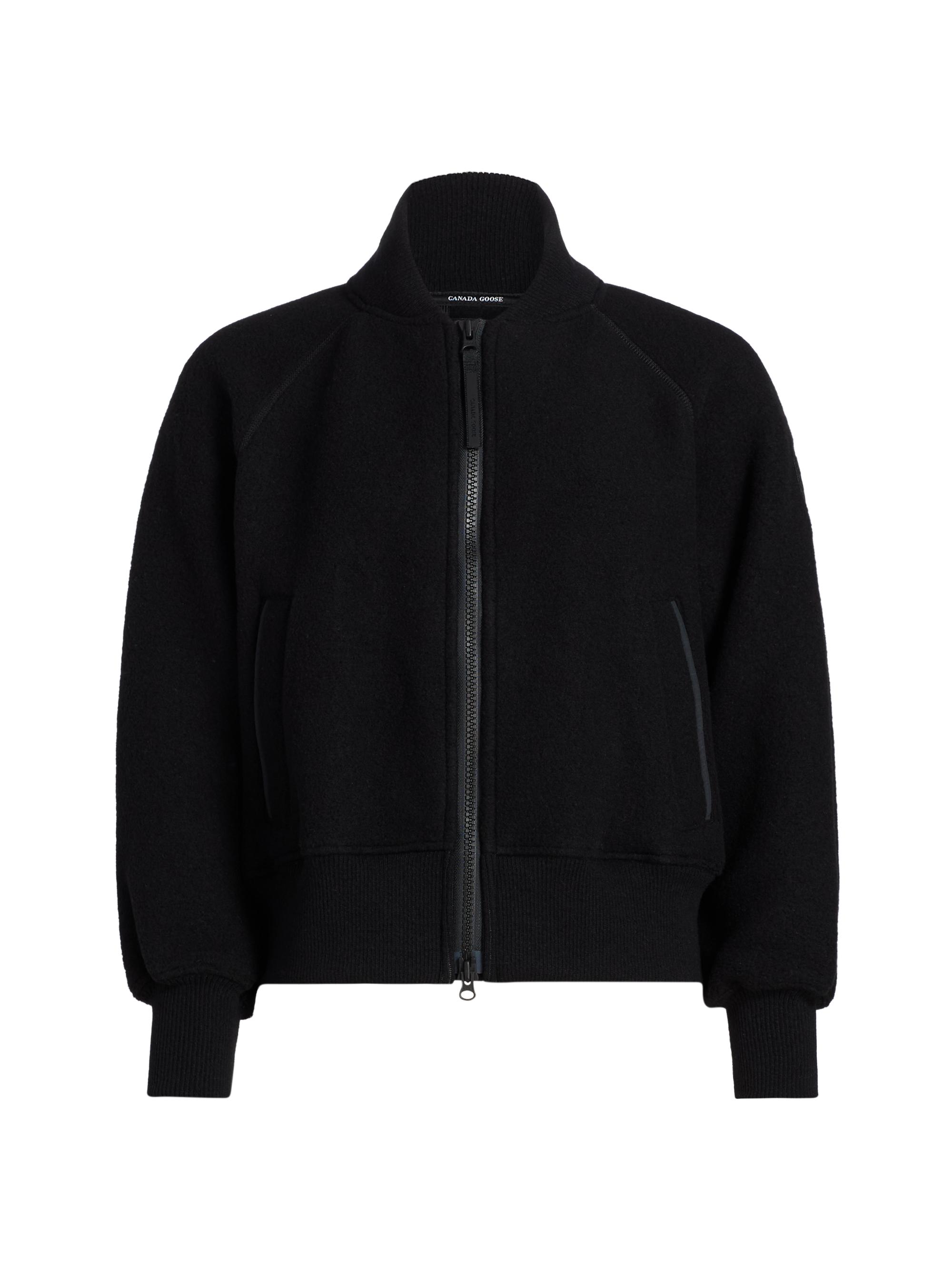 Saint Laurent Oversized Cropped Bomber Jacket in Nylon | Saks