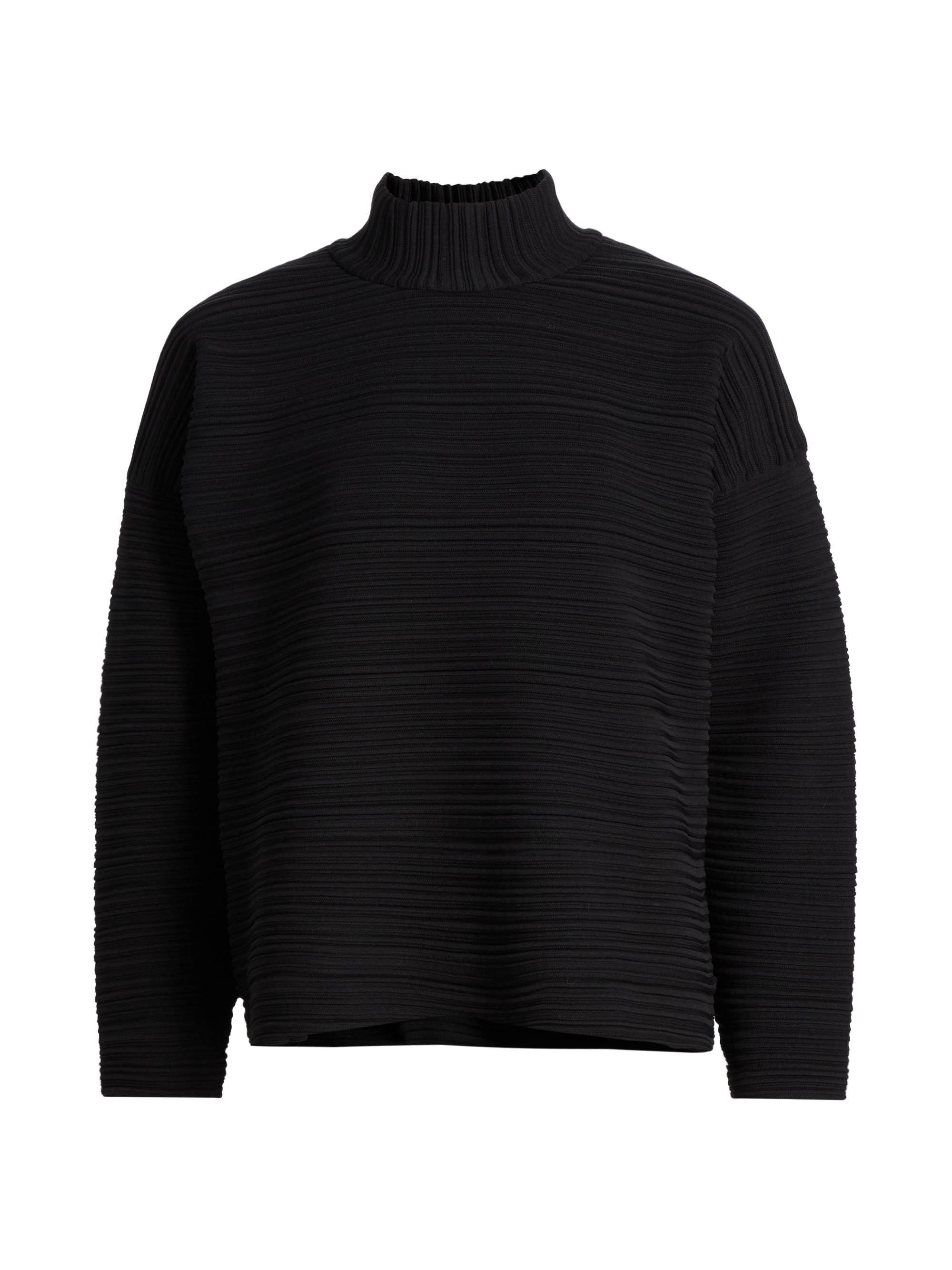 Pleats Please Issey Miyake Women's Crepe Knit Top - Black