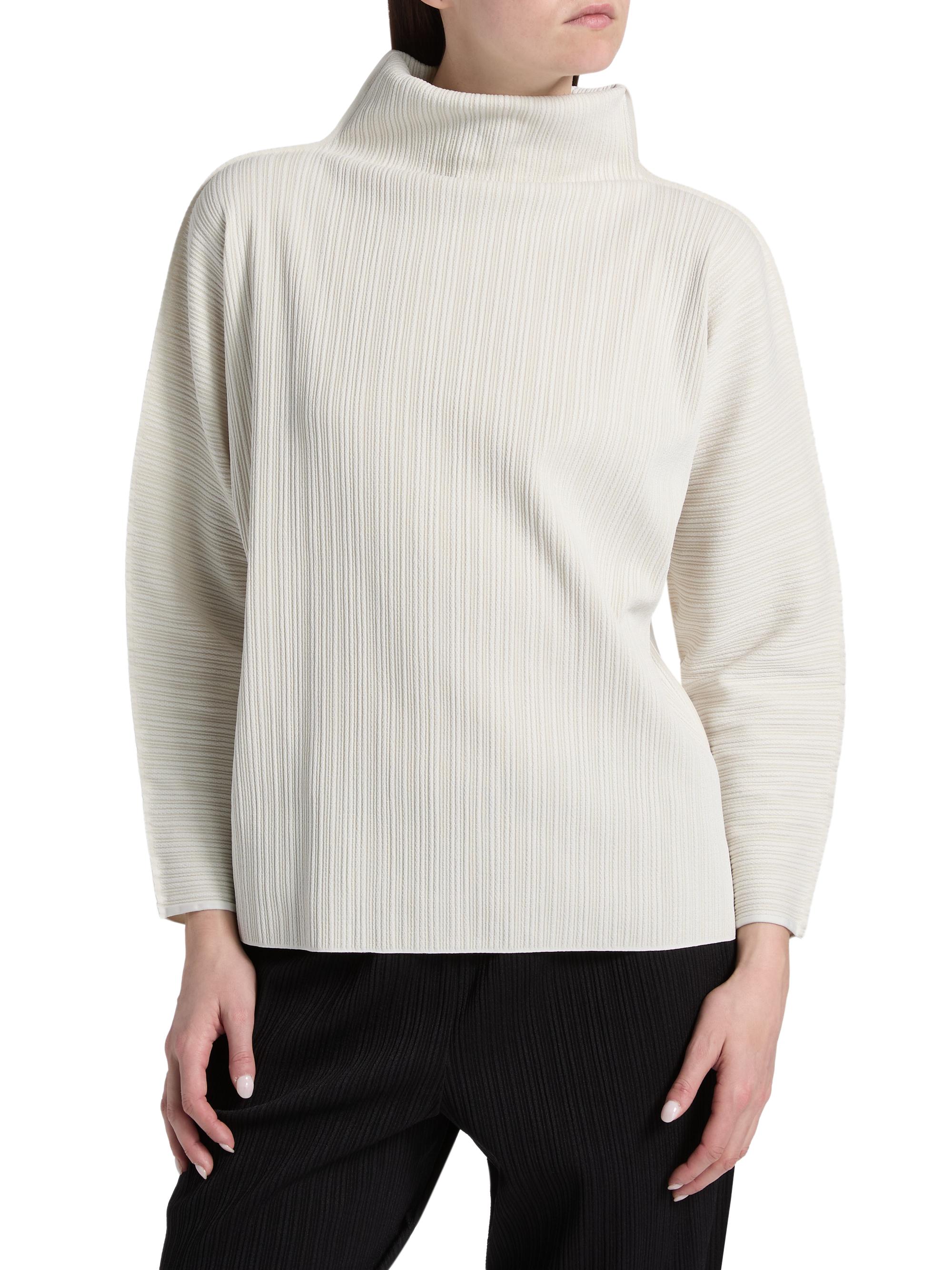 PLEATS PLEASE 長袖 オフホワイト サイズ4 XL LL Pleats Please Issey Miyake A-Poc Shell Top | Saks Fifth Avenue