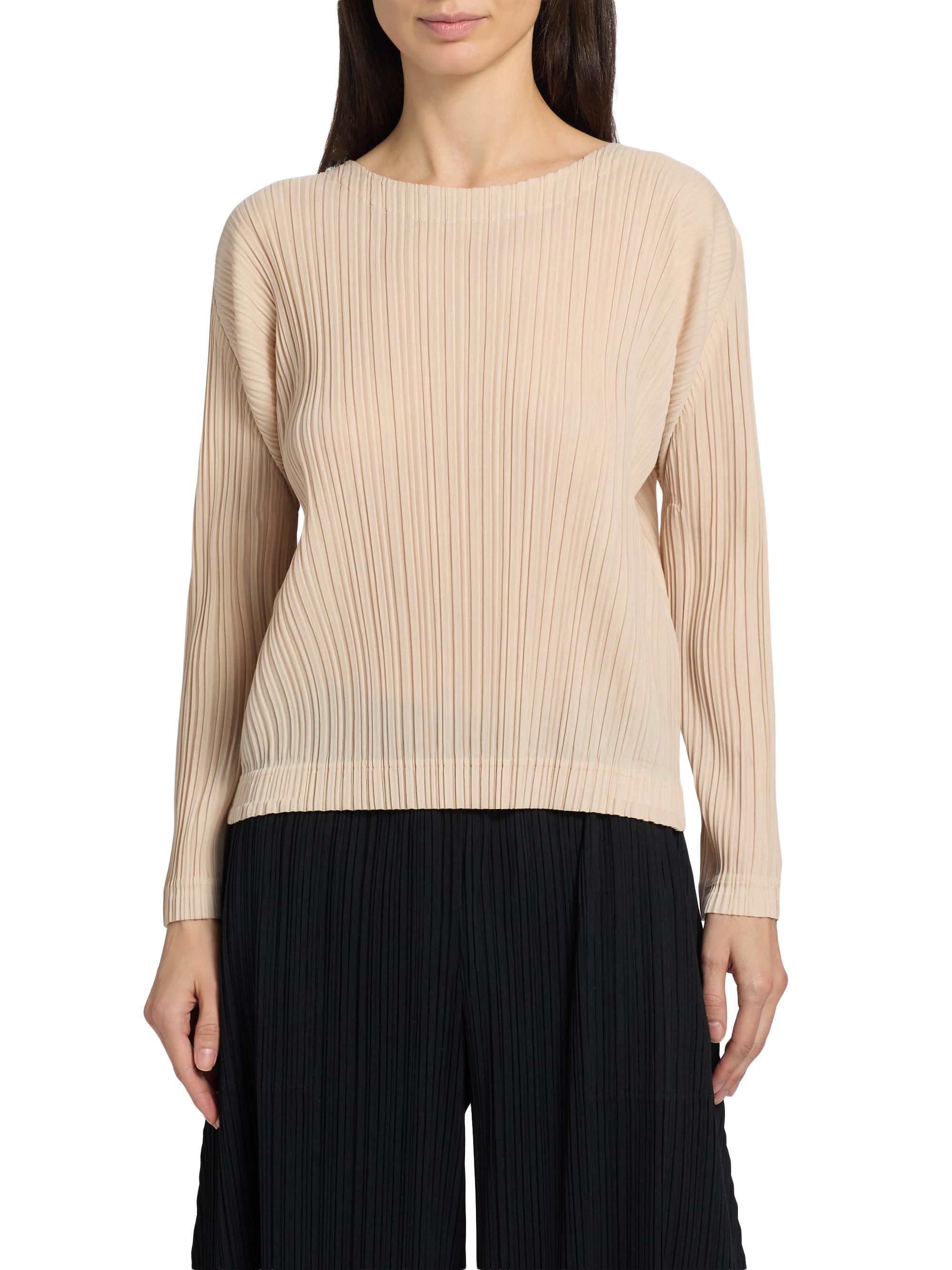 Pleats Please Issey Miyake Pleated Long-Sleeve Top | Saks Fifth Avenue