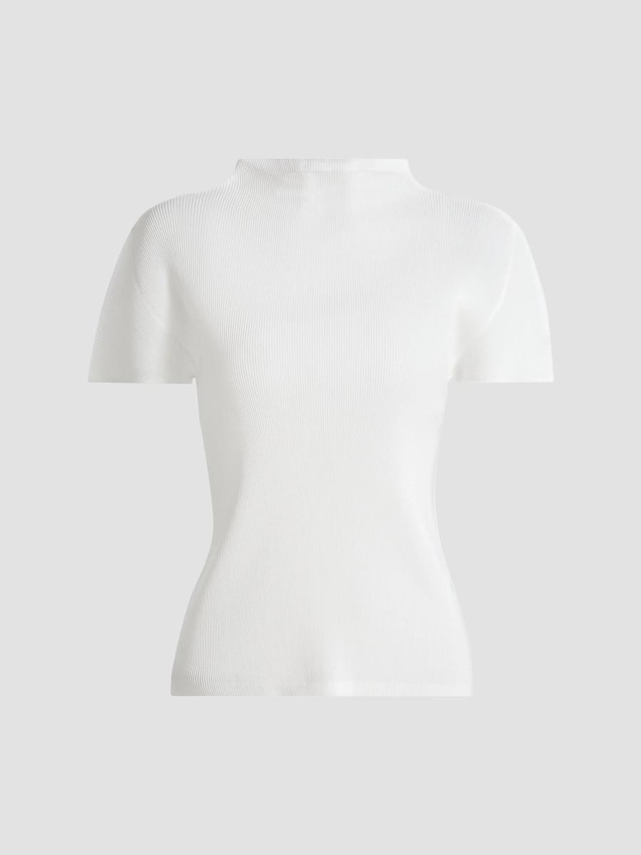 Pleats Please Issey Miyake Mist Basics Ribbed Top | Saks Fifth Avenue