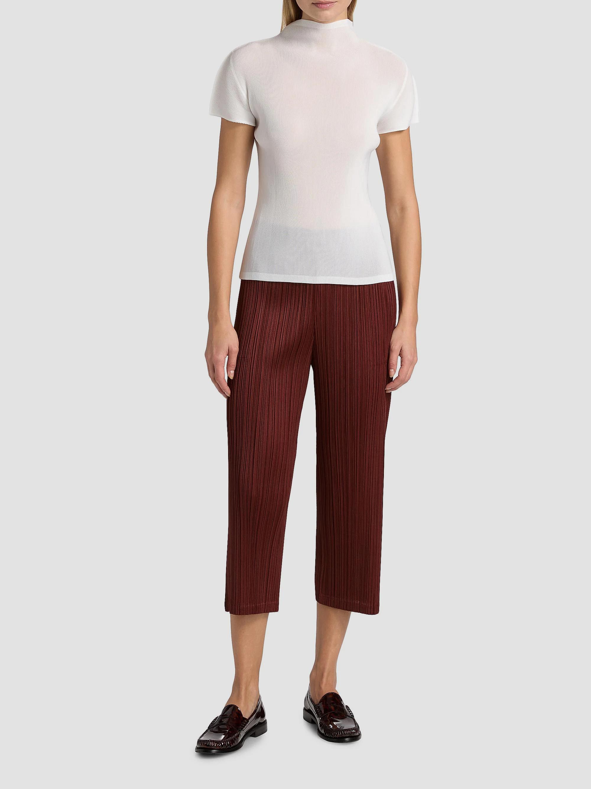 【お盆価格〜15日】PLEATS PLEASE　MIST プリーツトップス Pleats Please Issey Miyake Mist Basics Ribbed Top | Saks Fifth Avenue