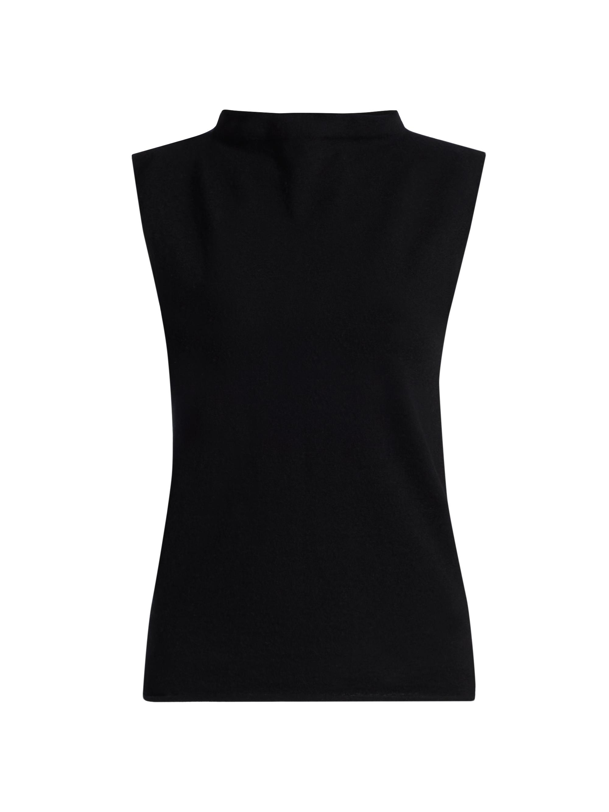 The Elder Statesman Women's Mock Turtleneck Cashmere Jersey Tank - Black