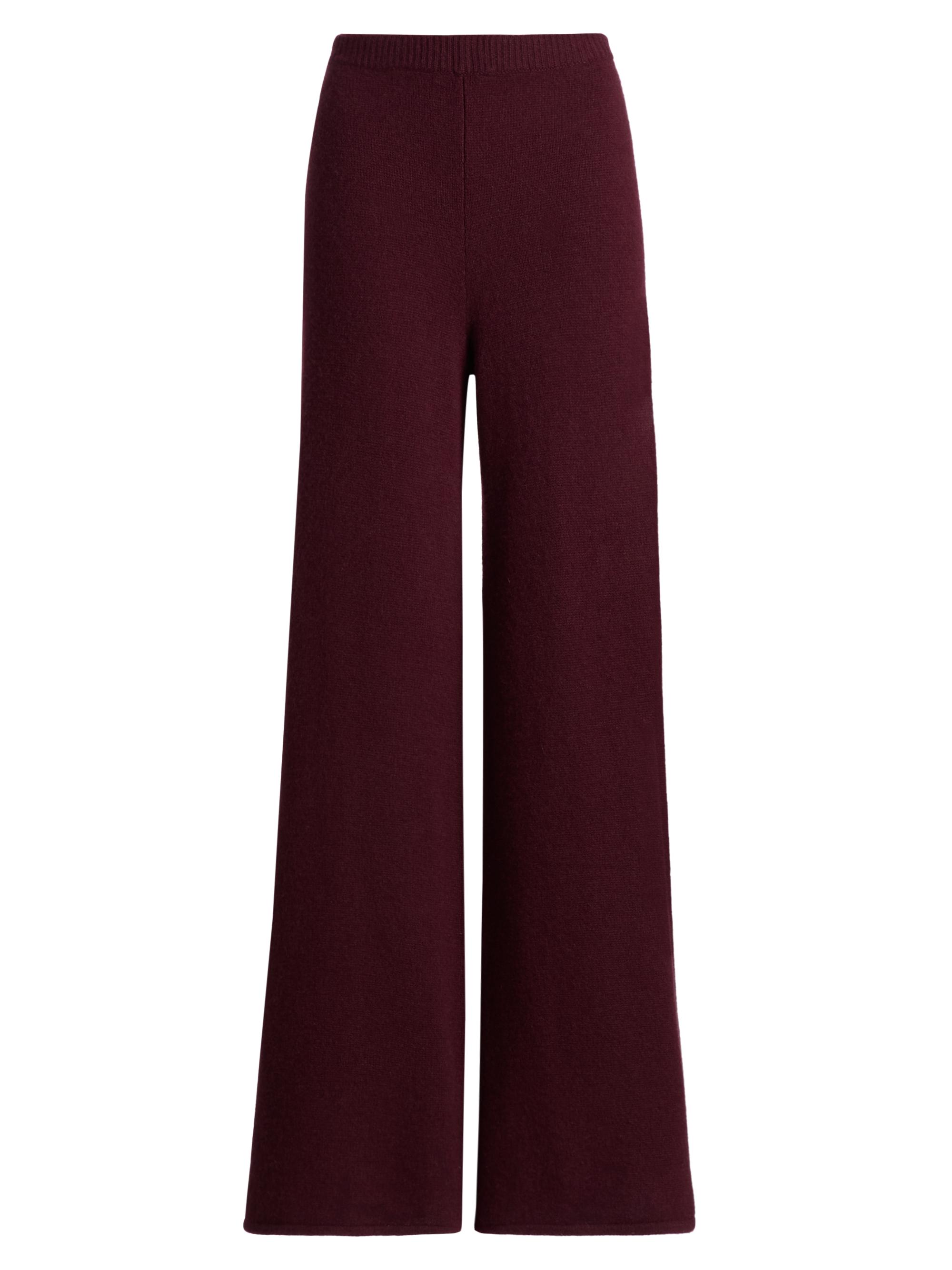 The Elder Statesman Women's Juniper Cashmere Knit Pants - Bordeaux