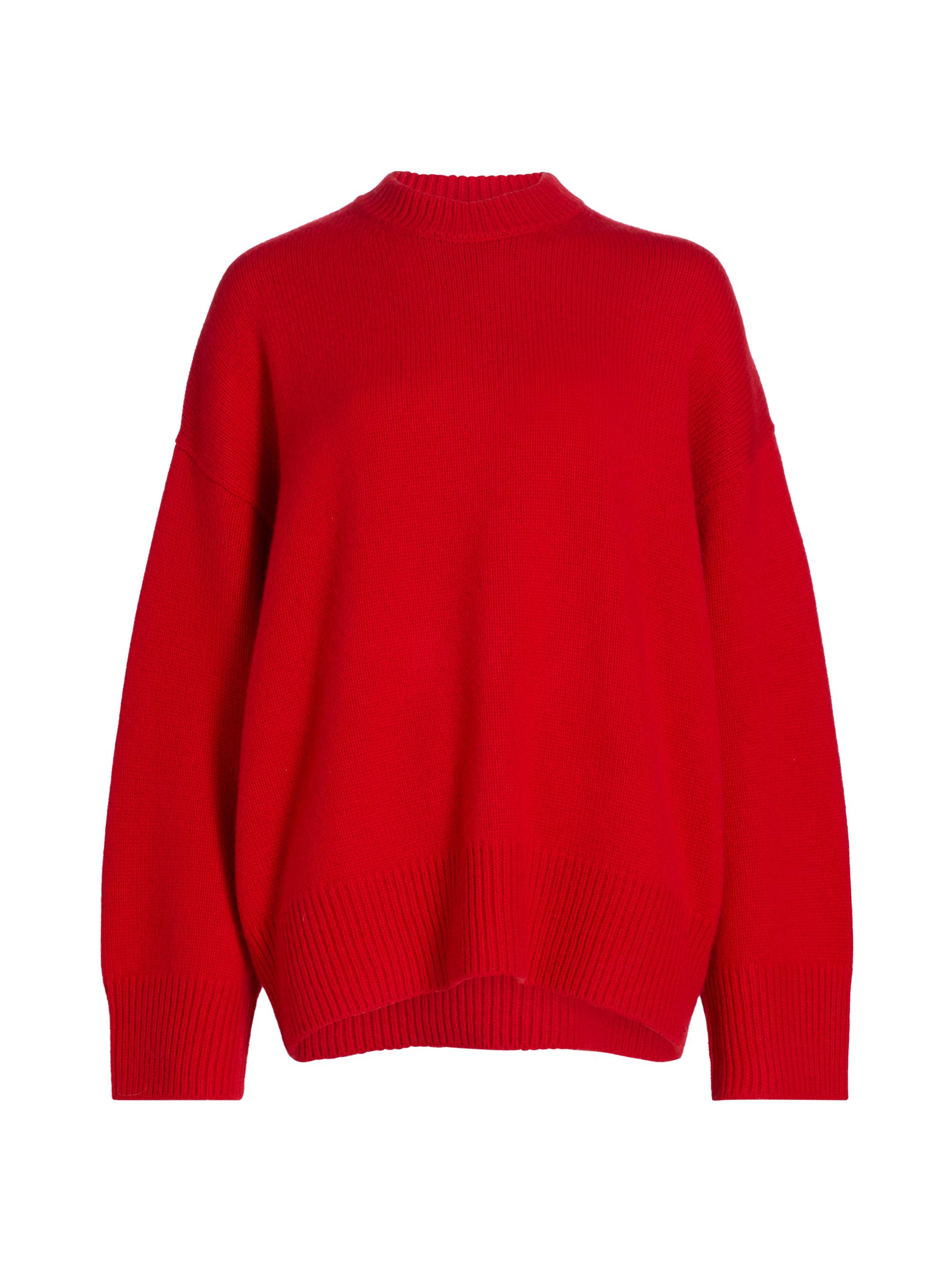 The Elder Statesman Women's Seedstitch Cashmere Tunic Sweater - Cherry