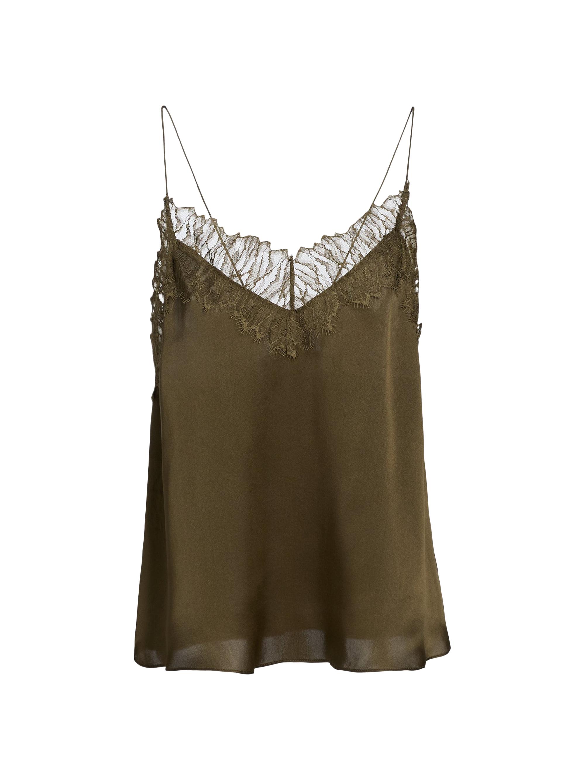 IRO Women's Newin Lace Cami Top - Military Khaki