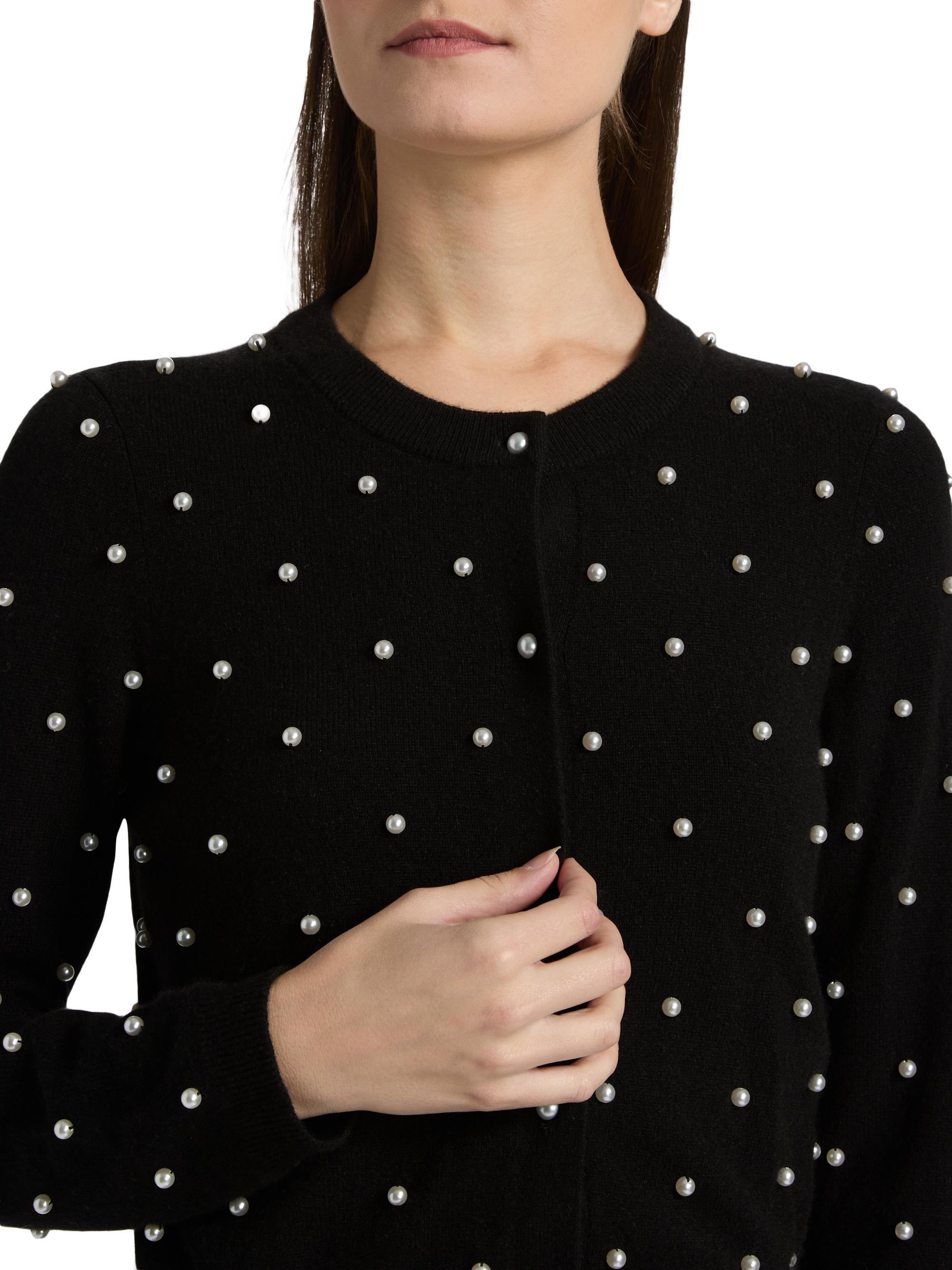 ALICE + OLIVIA Dollie Cashmere Embellished Cardigan | Saks Fifth