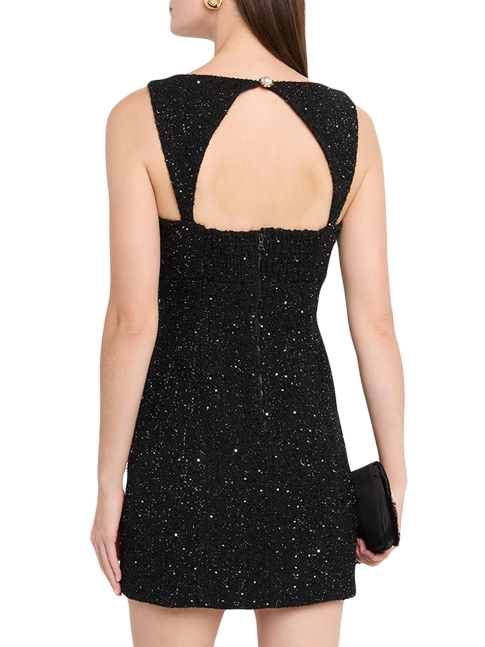 alice + olivia Keria Embellished Tweed Mini Dress, Size 10
